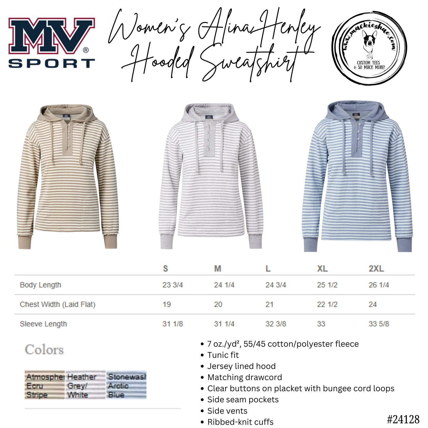 MMS- Eagle Women's Alina Henley Hooded Sweatshirt