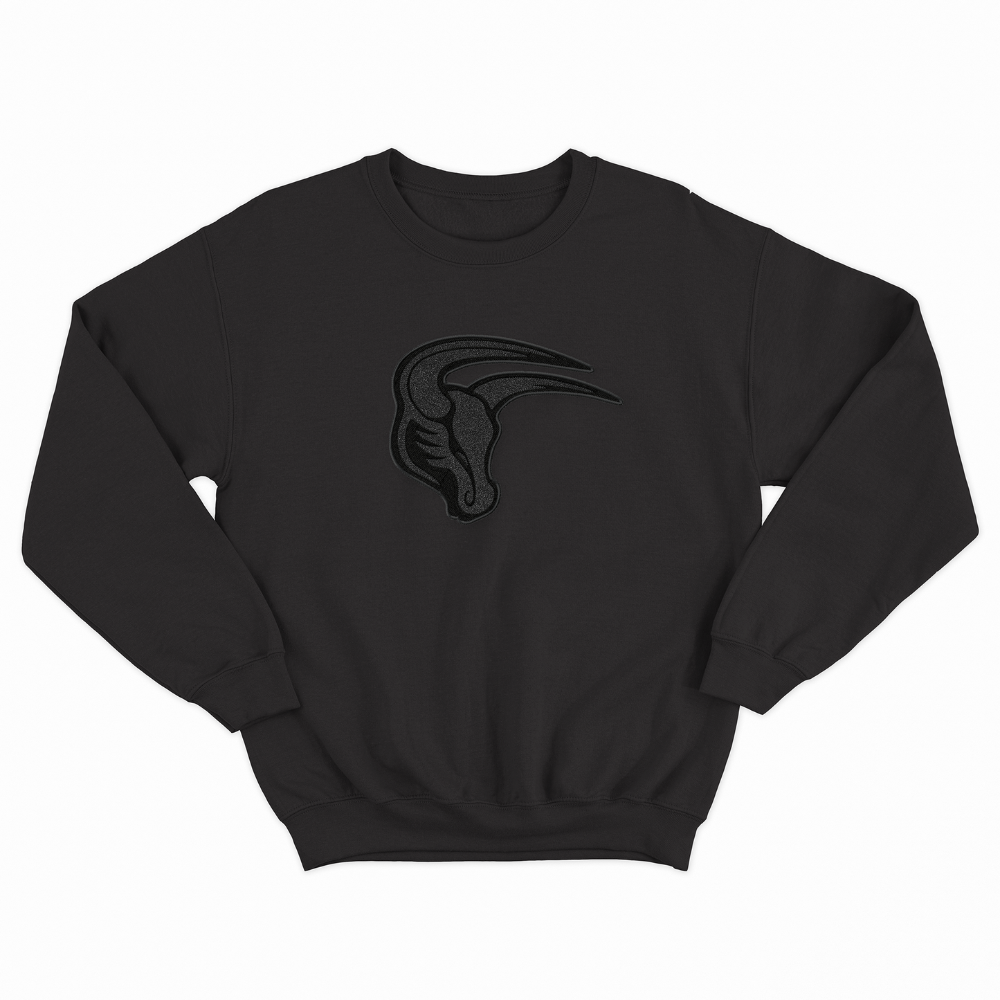 Mavs- Maverick Black on Black Embroidered Blend Crewneck and Garment Dyed Sweatshirt