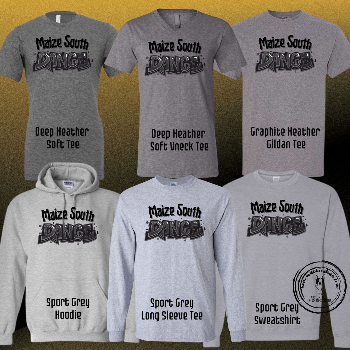 Mavs- Maize South Dance Splatter Grey Gear