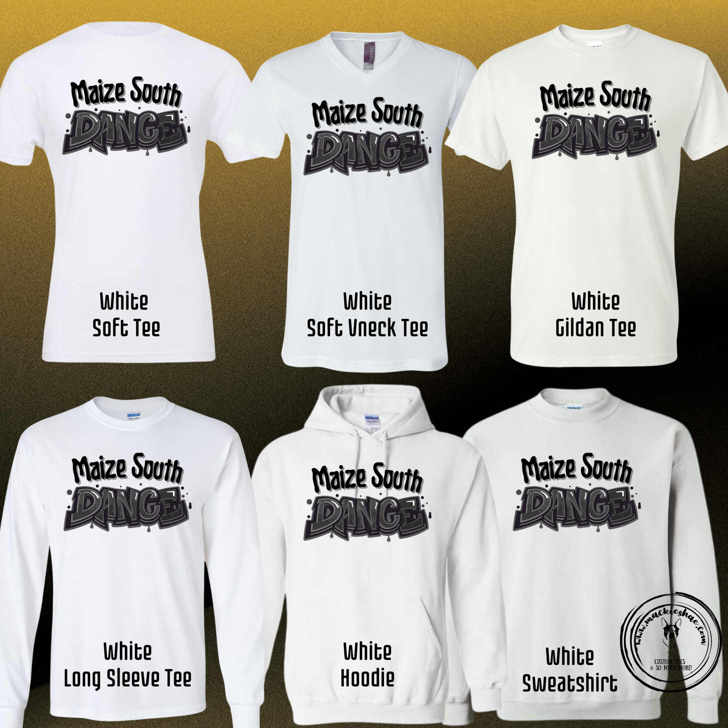 Mavs- Maize South Dance Splatter White Gear