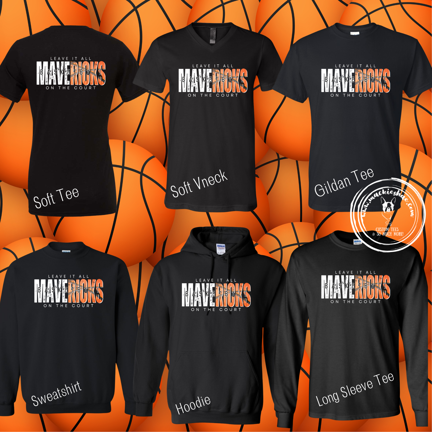 Mavs- Mavericks Basketball Leave it all on the Court Black Gear