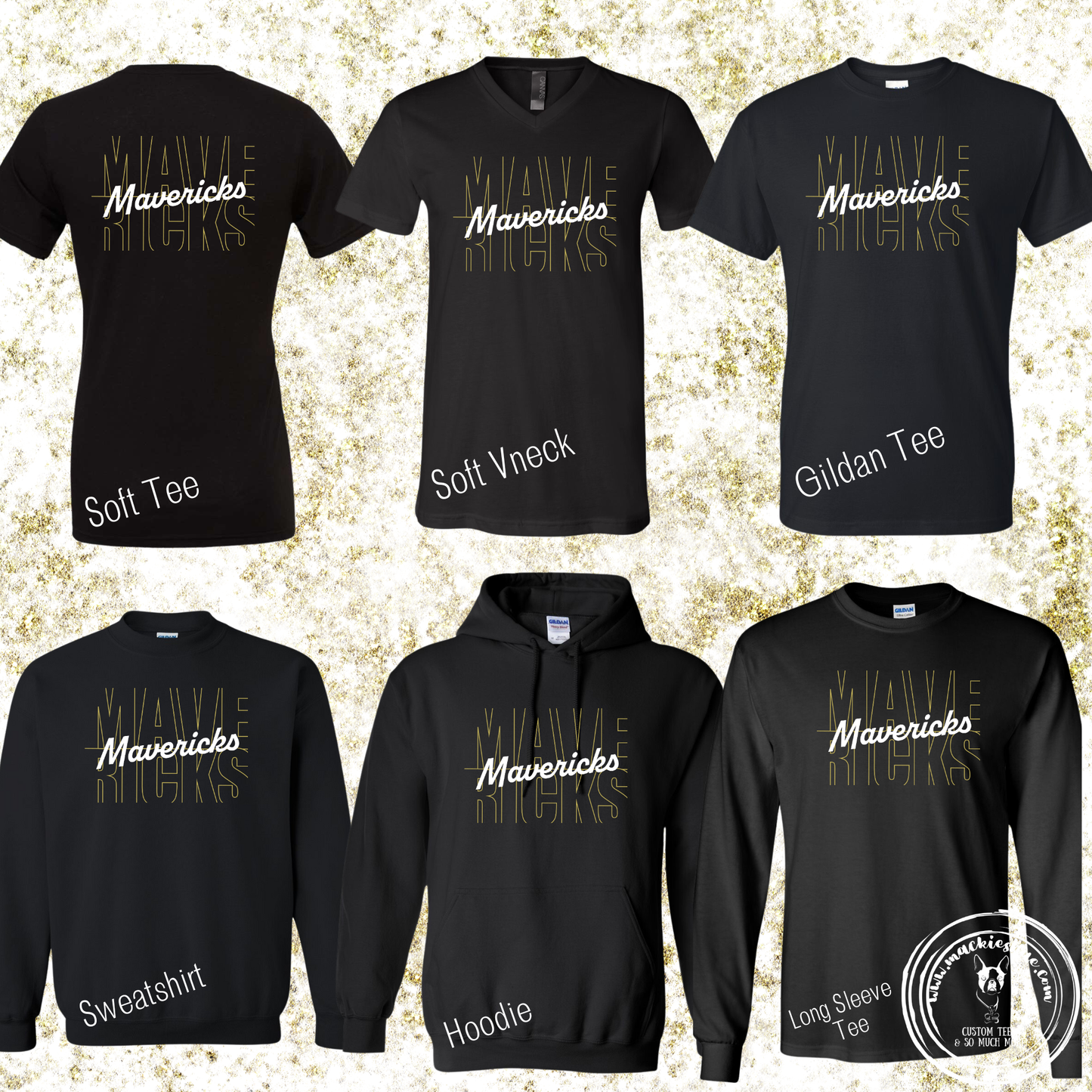 Mavs- Mavericks Faded Black Gear