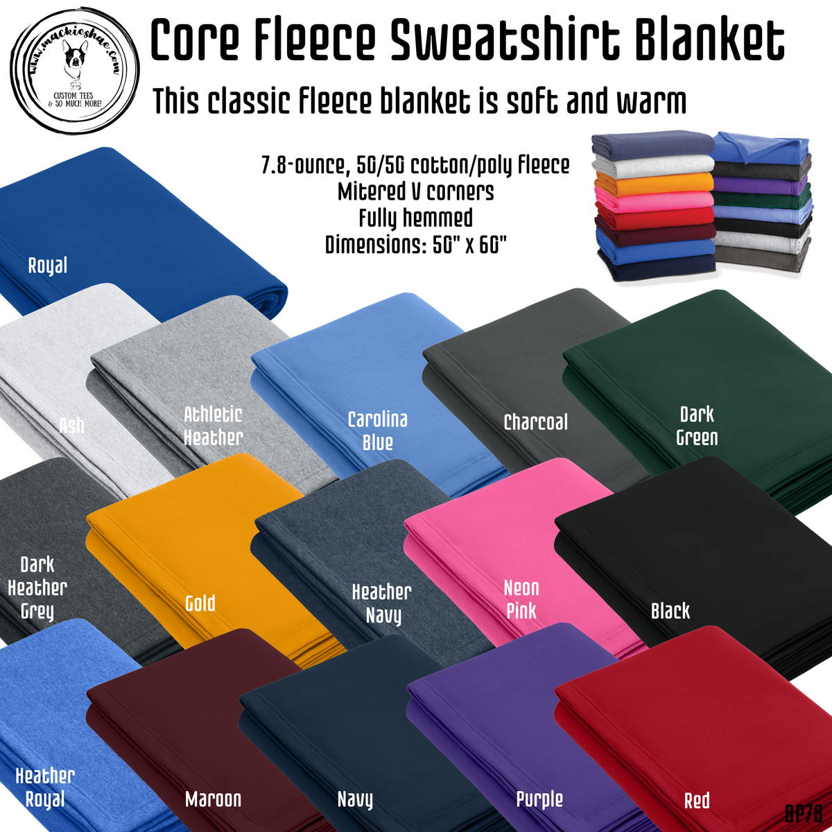 BP- Dragons Embroidery Core Fleece Sweatshirt Blanket
