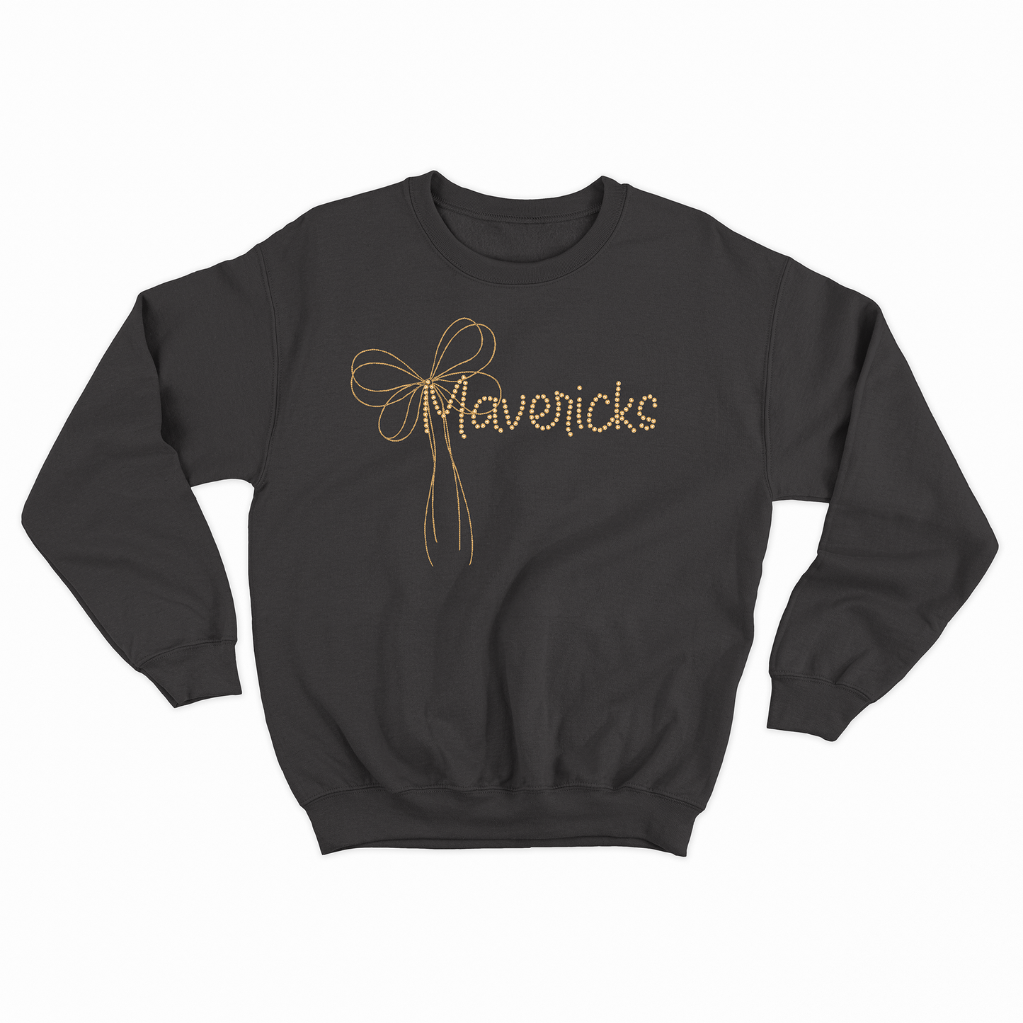 Mavs- Mavericks Rhinestones with Embroidered Bow Sweatshirt (3 style options)