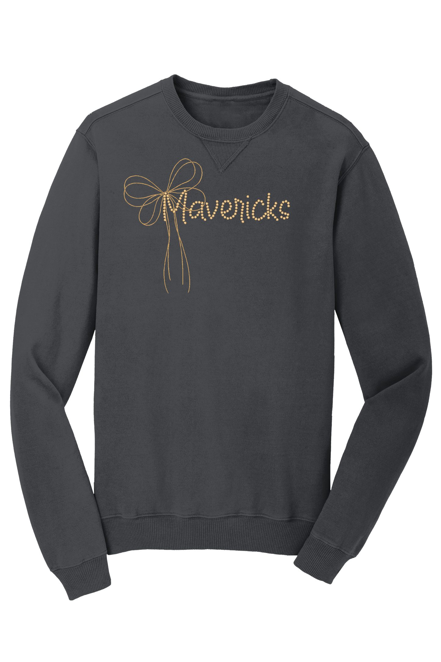 Mavs- Mavericks Rhinestones with Embroidered Bow Sweatshirt (3 style options)