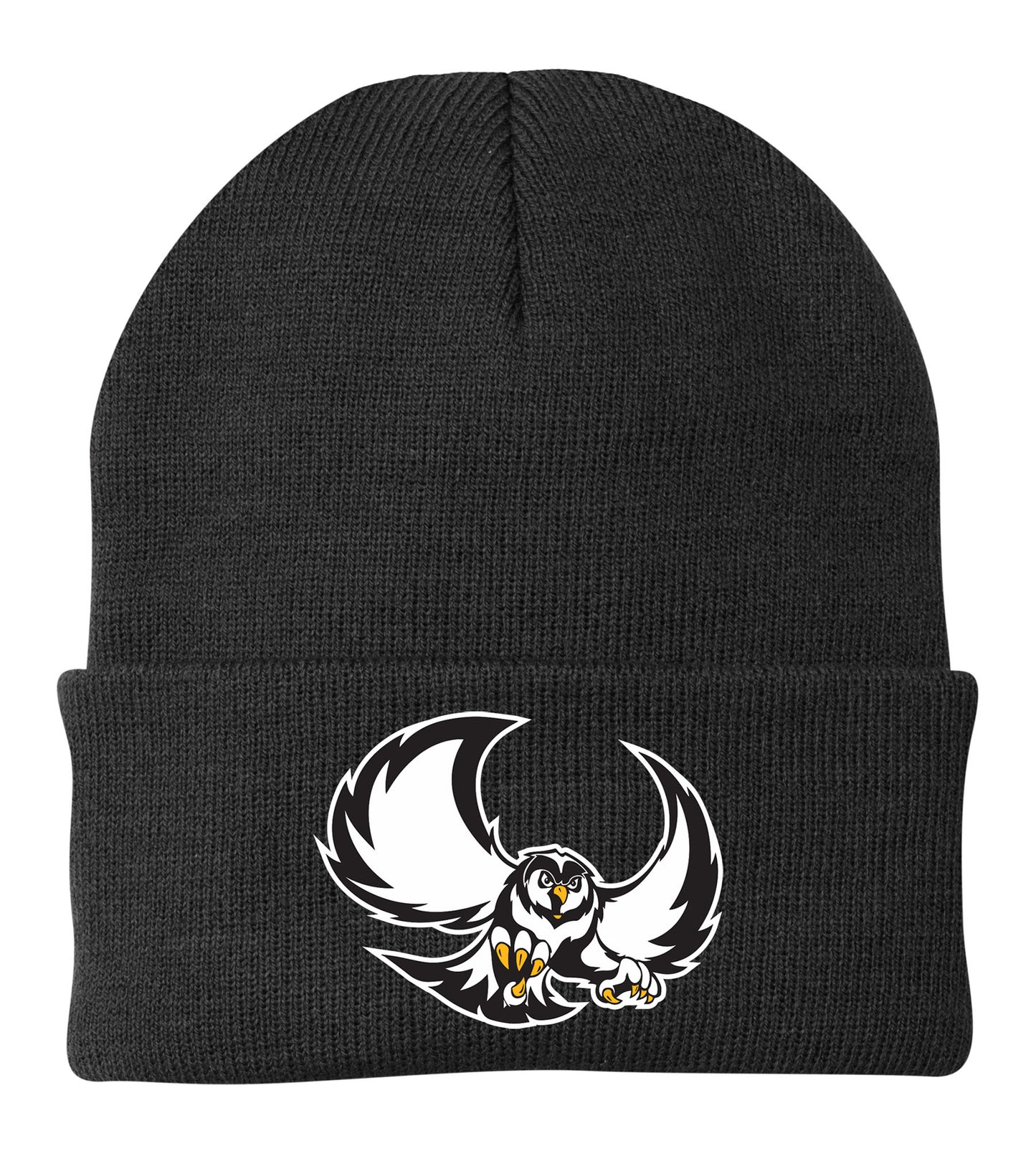 Garden Plain Embroidered Beanie, Rolled Brim (2 Color Options, 2 Design Options)