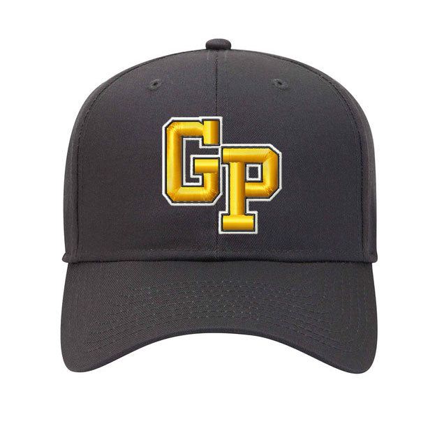 Garden Plain Hat, Poly/Cotton Twill (structured, mid-profile) with Snap Closure (4 Color Options, 2 Design Options)