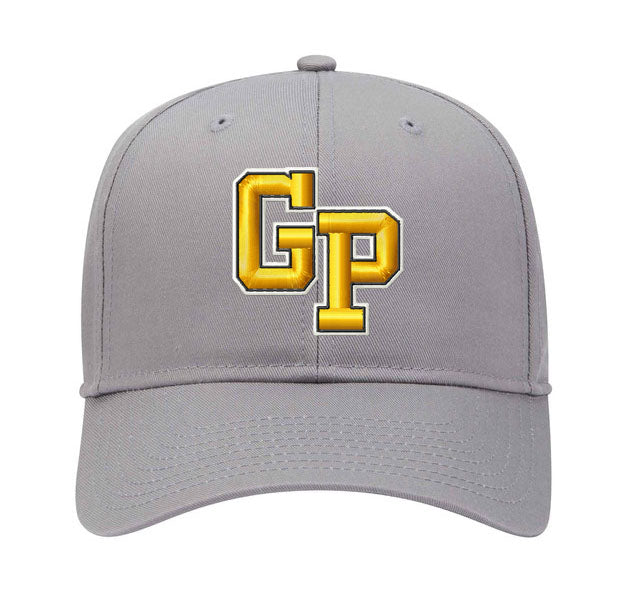 Garden Plain Hat, Poly/Cotton Twill (structured, mid-profile) with Snap Closure (4 Color Options, 2 Design Options)