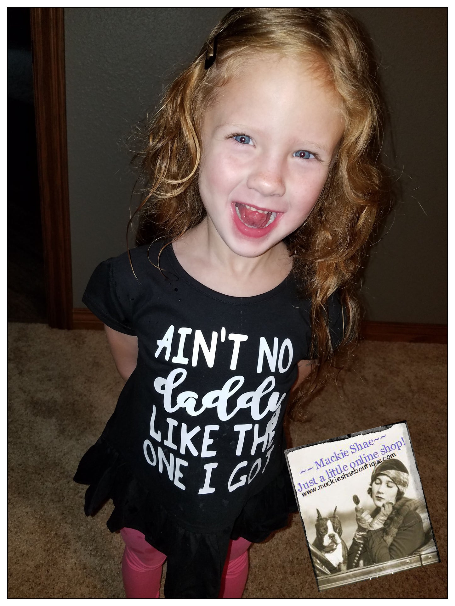 Ain't No Daddy Like the One I Got Custom Ruffle Shirt for Kids, Short-Sleeve