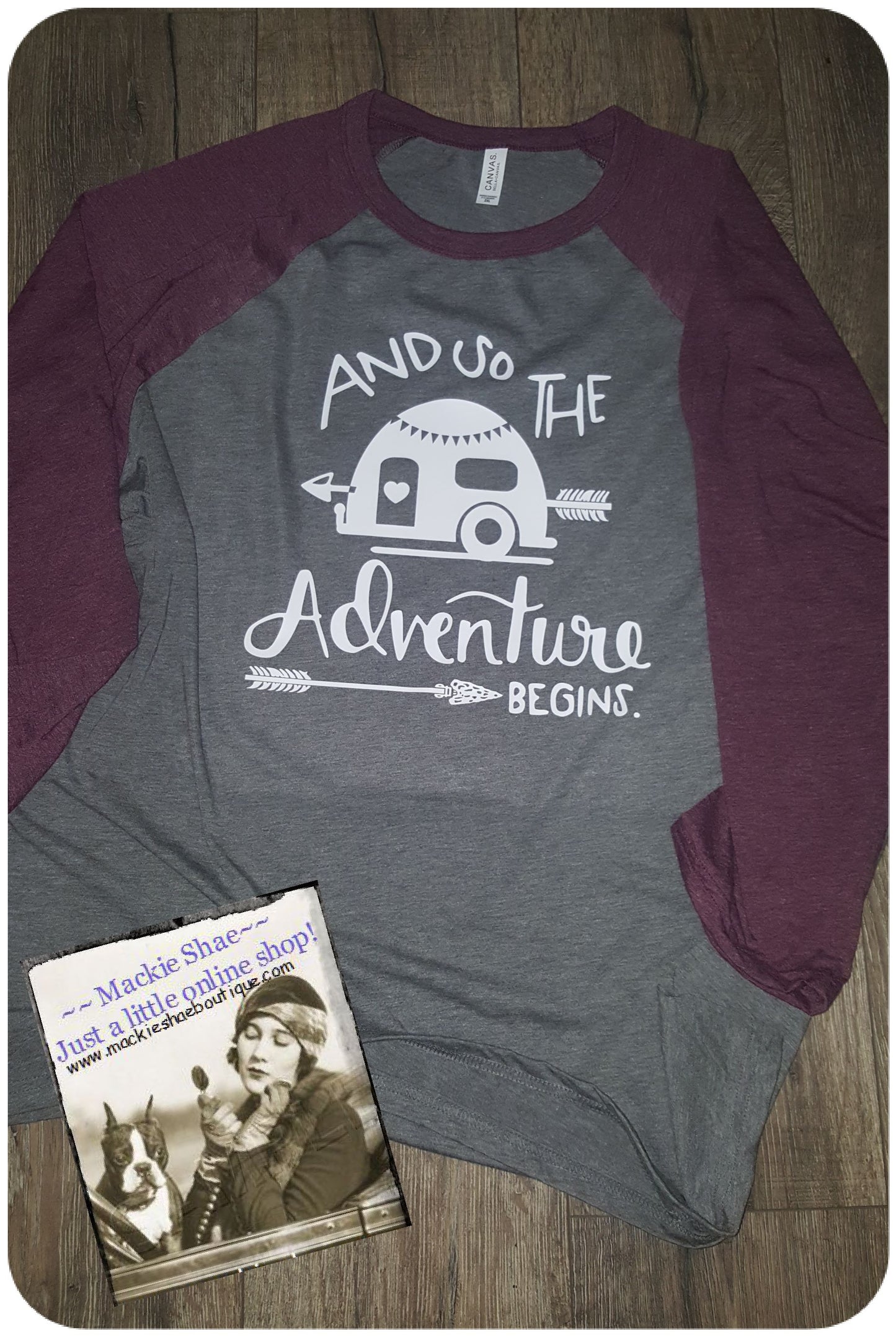 And So The Adventure Begins Camp Custom Shirt, 3/4 Sleeve