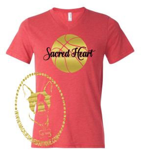 Sacred Heart Basketball Custom Shirt, Short Sleeve