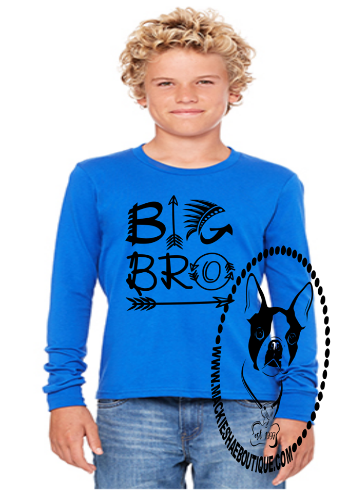 Big Bro with Arrows Custom Shirt for Kids, Long Sleeve