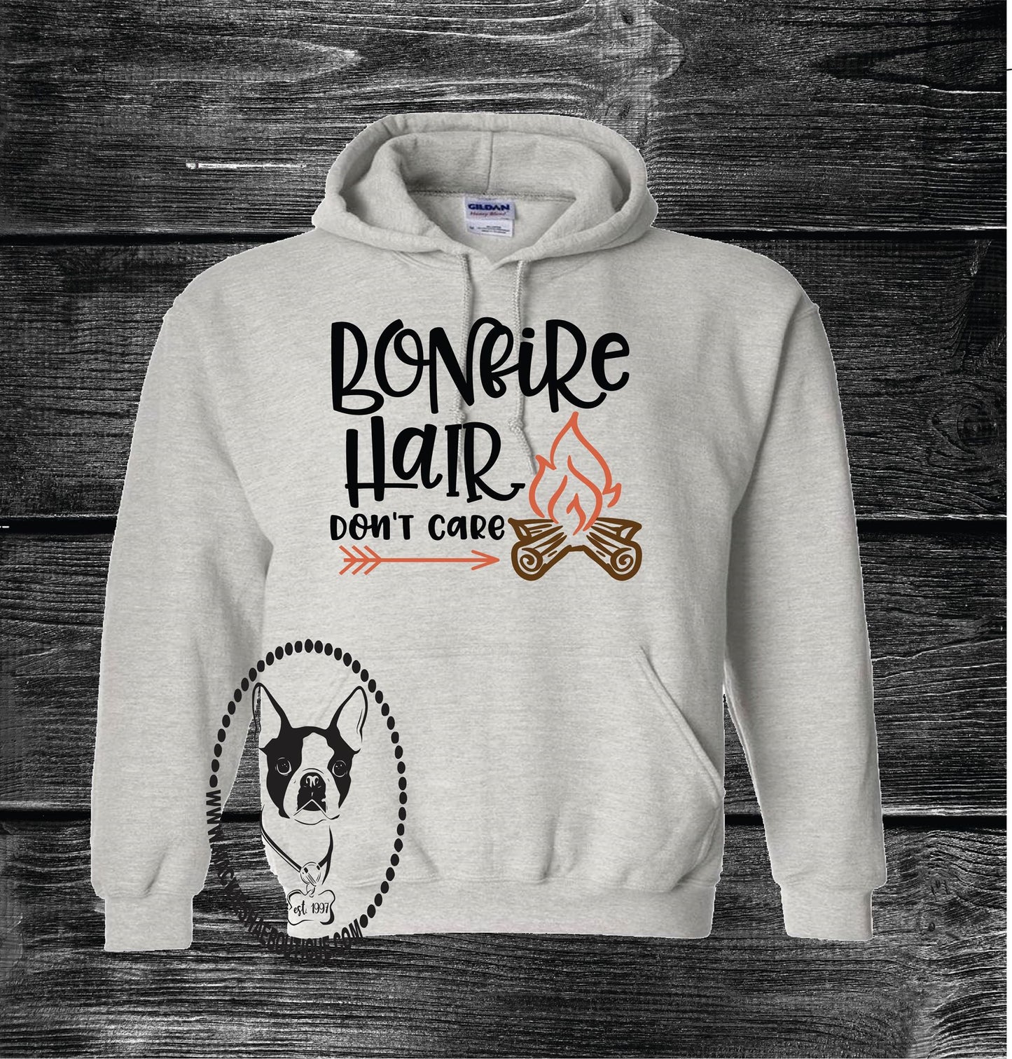 Bonfire Hair Don't Care Custom Shirt, Heavy Hoodie
