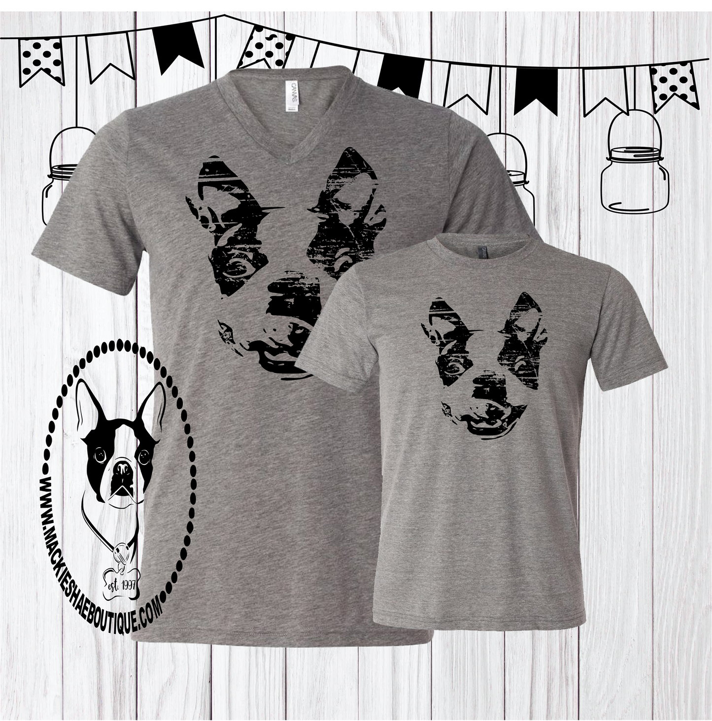 Boston Terrior Custom Shirt for Kids, Short Sleeve