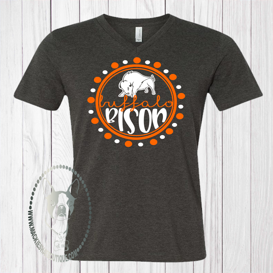 Buffalo Bison Circle Custom Shirt, Short Sleeve