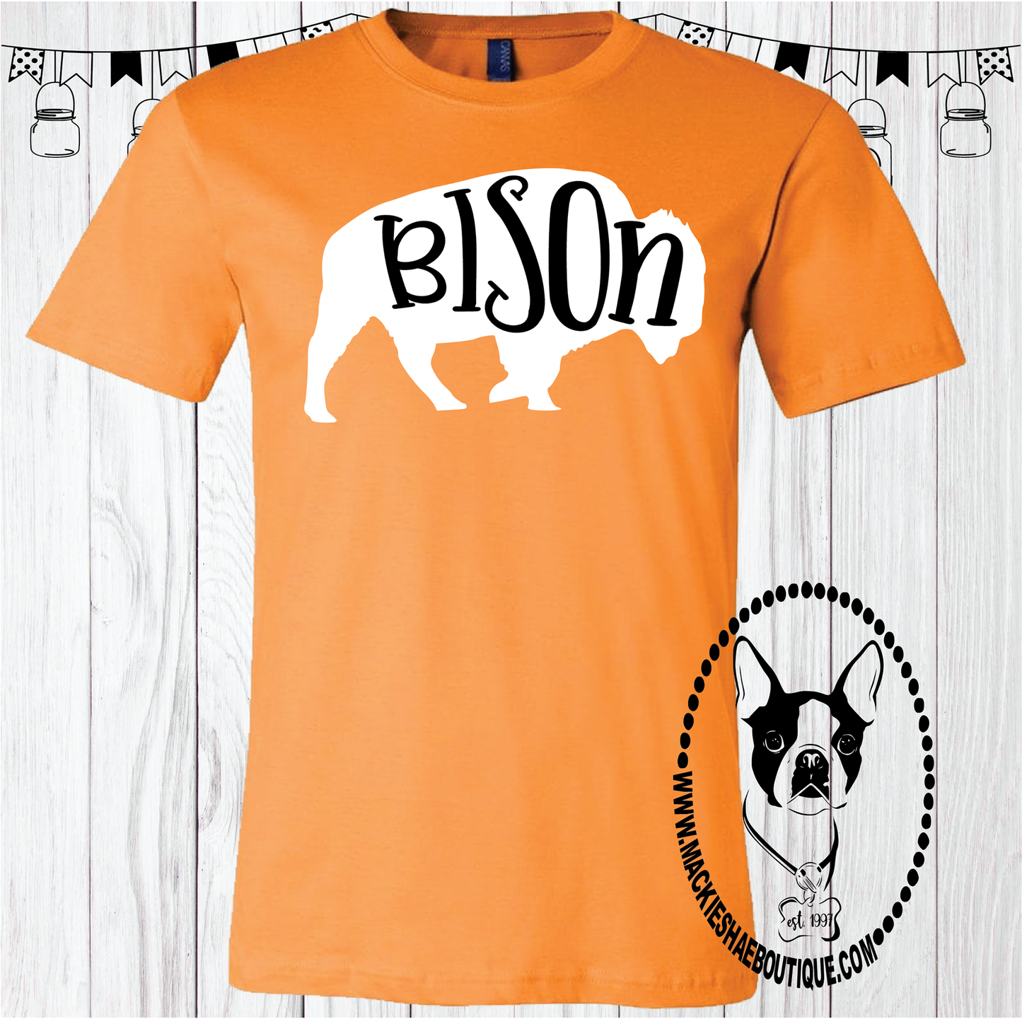 Buffalo with Bison Custom Shirt, Short Sleeve