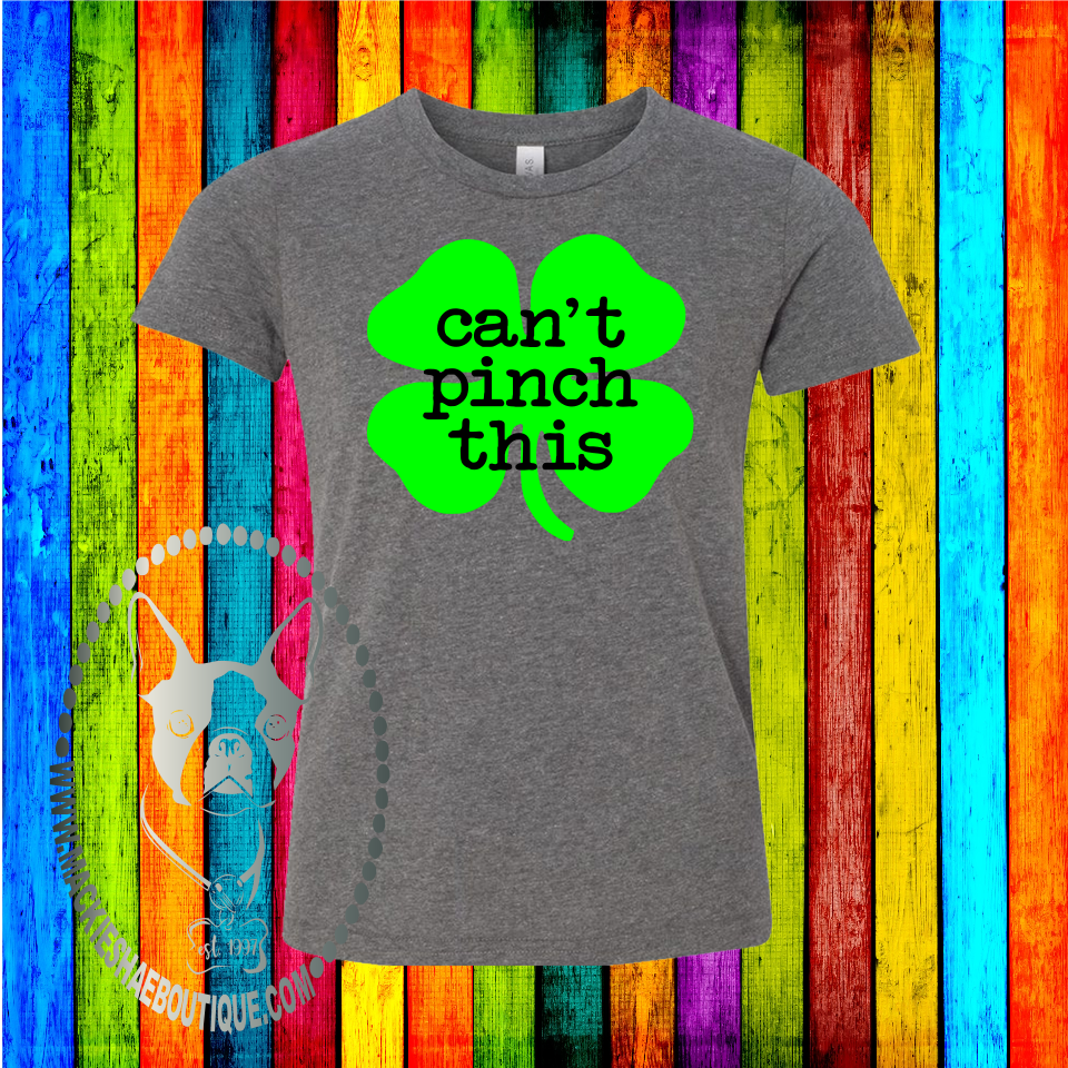 Can't Pinch This Shamrock Custom Shirt, Short Sleeve for Kids and Adults