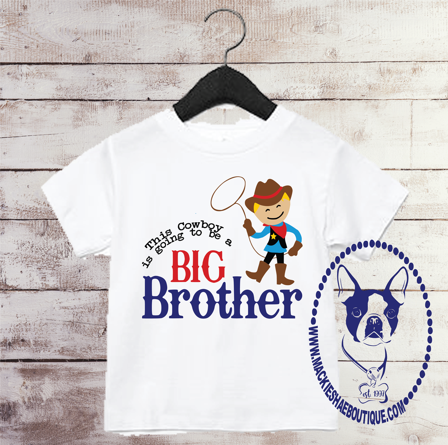 This Cowboy is Going to Be A Big Brother Custom Shirt for Kids, Short Sleeve