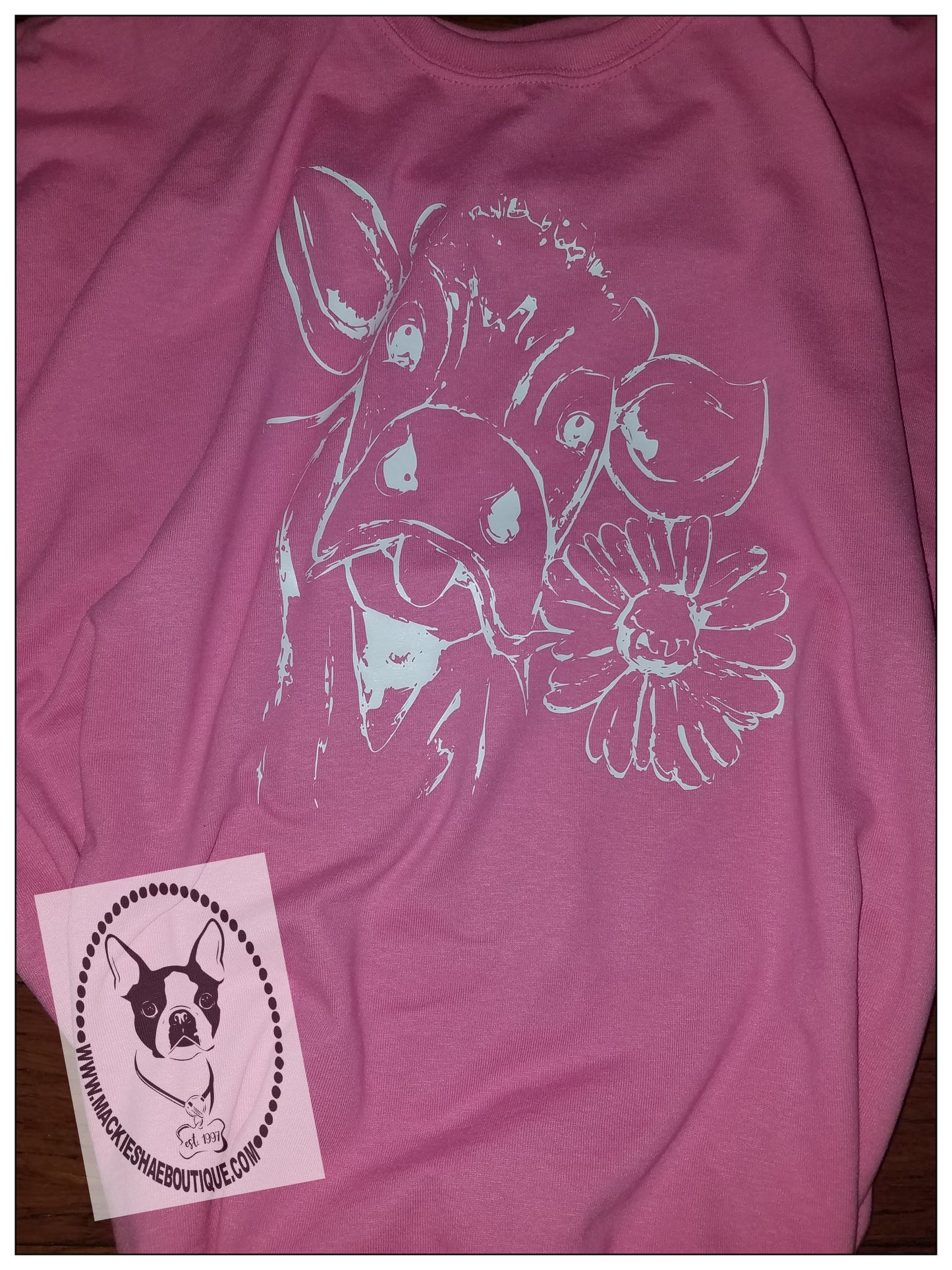 Cow with Flower Custom Shirt, Short-Sleeve