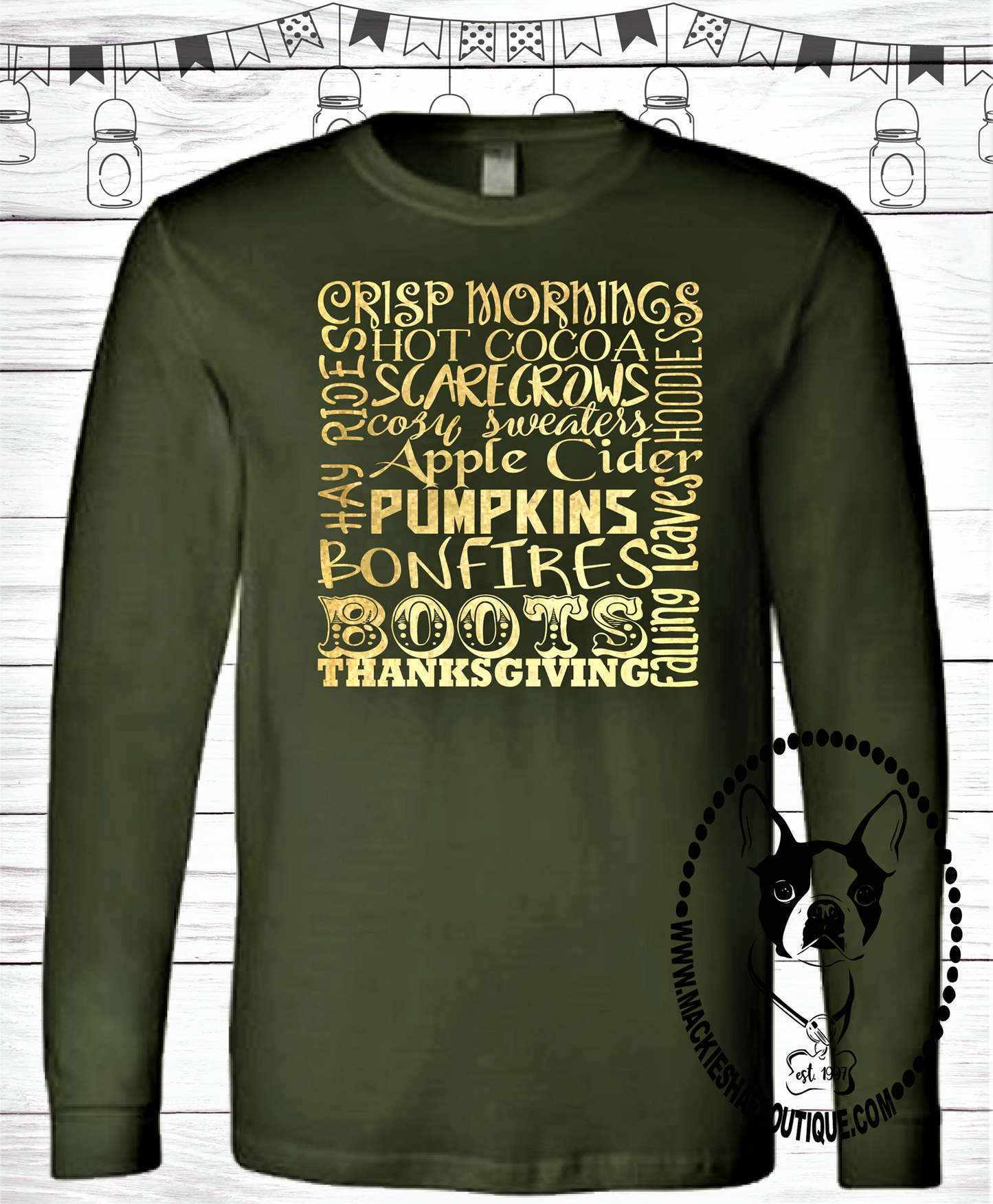 Crisp Mornings... Fall Custom Shirt, Long Sleeve