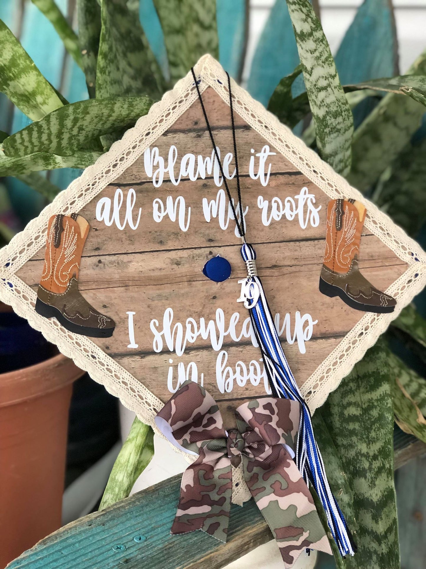 Blame it All on My Roots I Showed Up in Boots Custom Decal