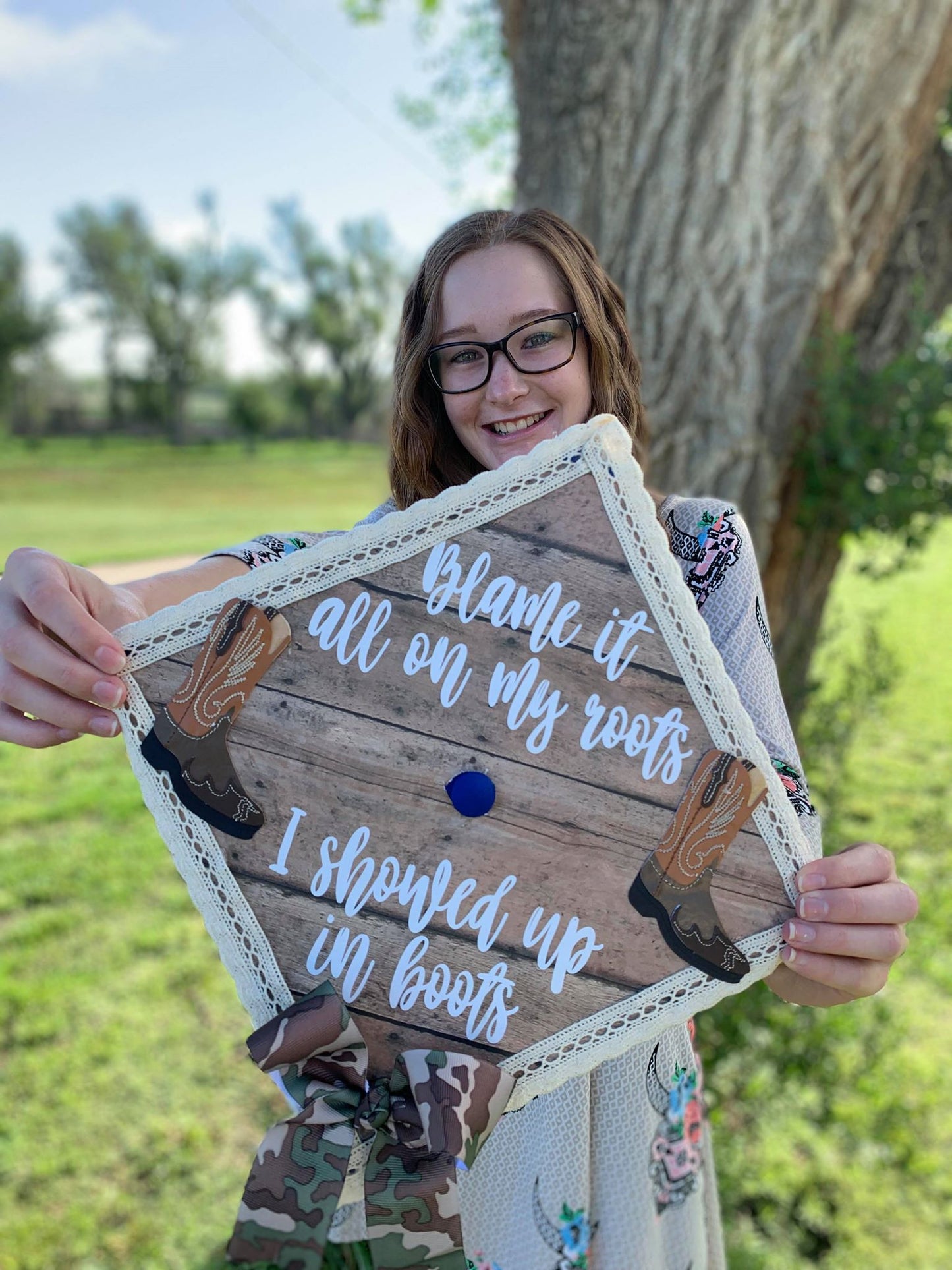 Blame it All on My Roots I Showed Up in Boots Custom Decal