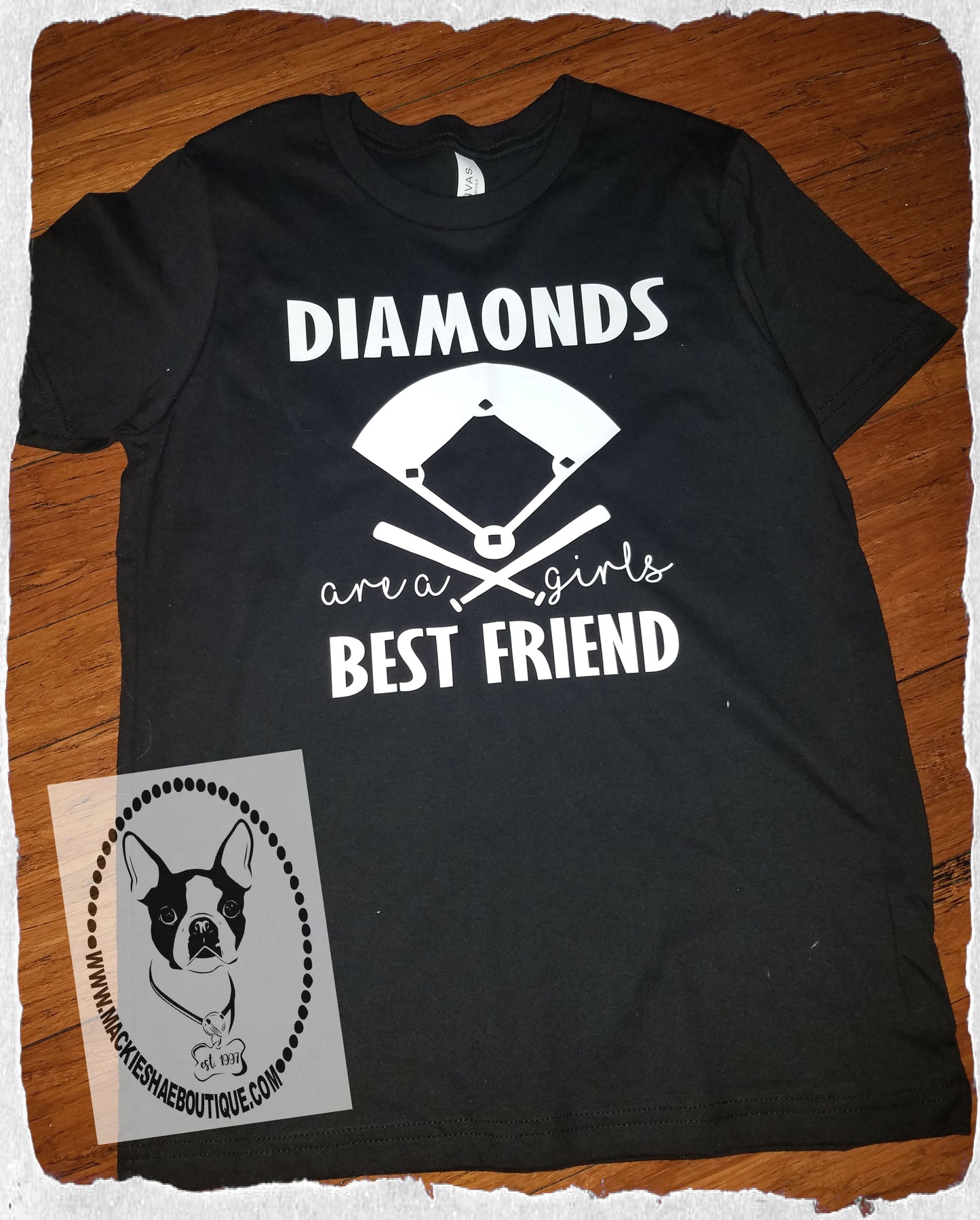 Diamonds are a Girl's Best Friend Custom Shirt for Kids, Short-Sleeve