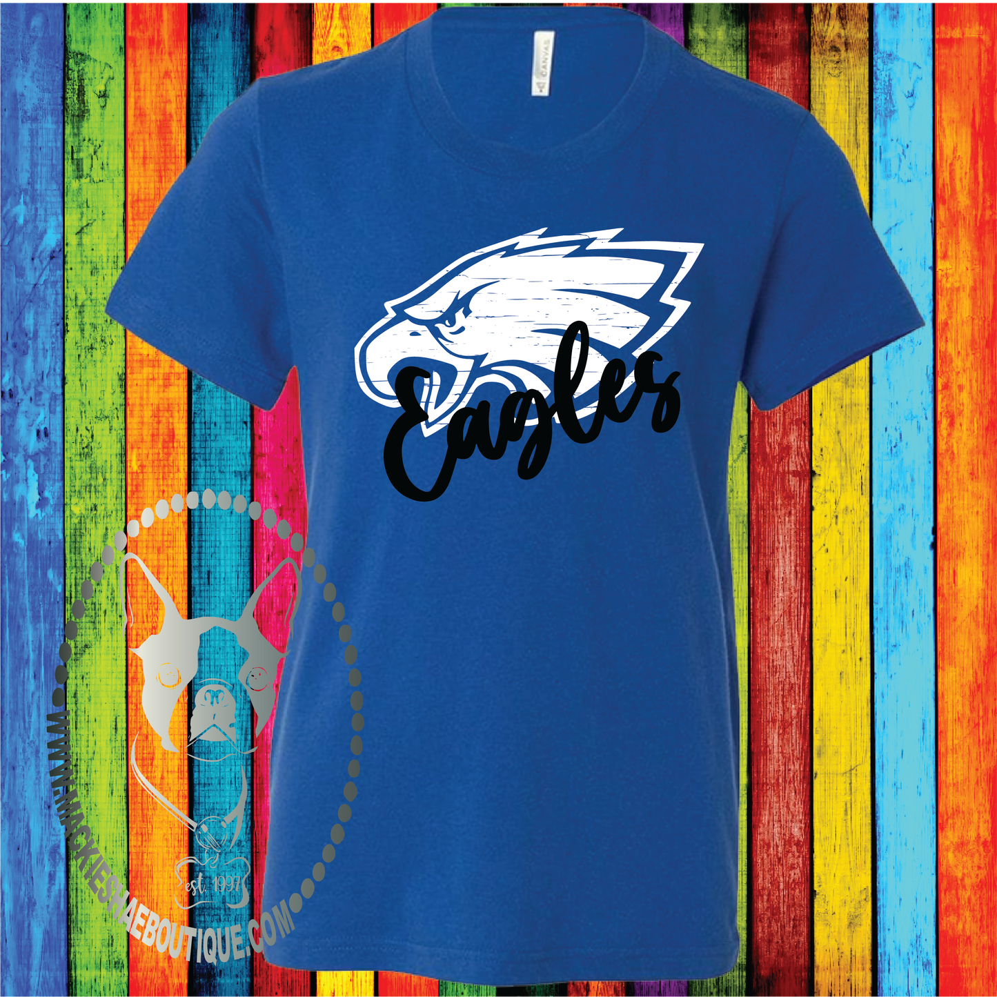 Distressed Eagles Custom Shirt for Kids, Soft Short Sleeve