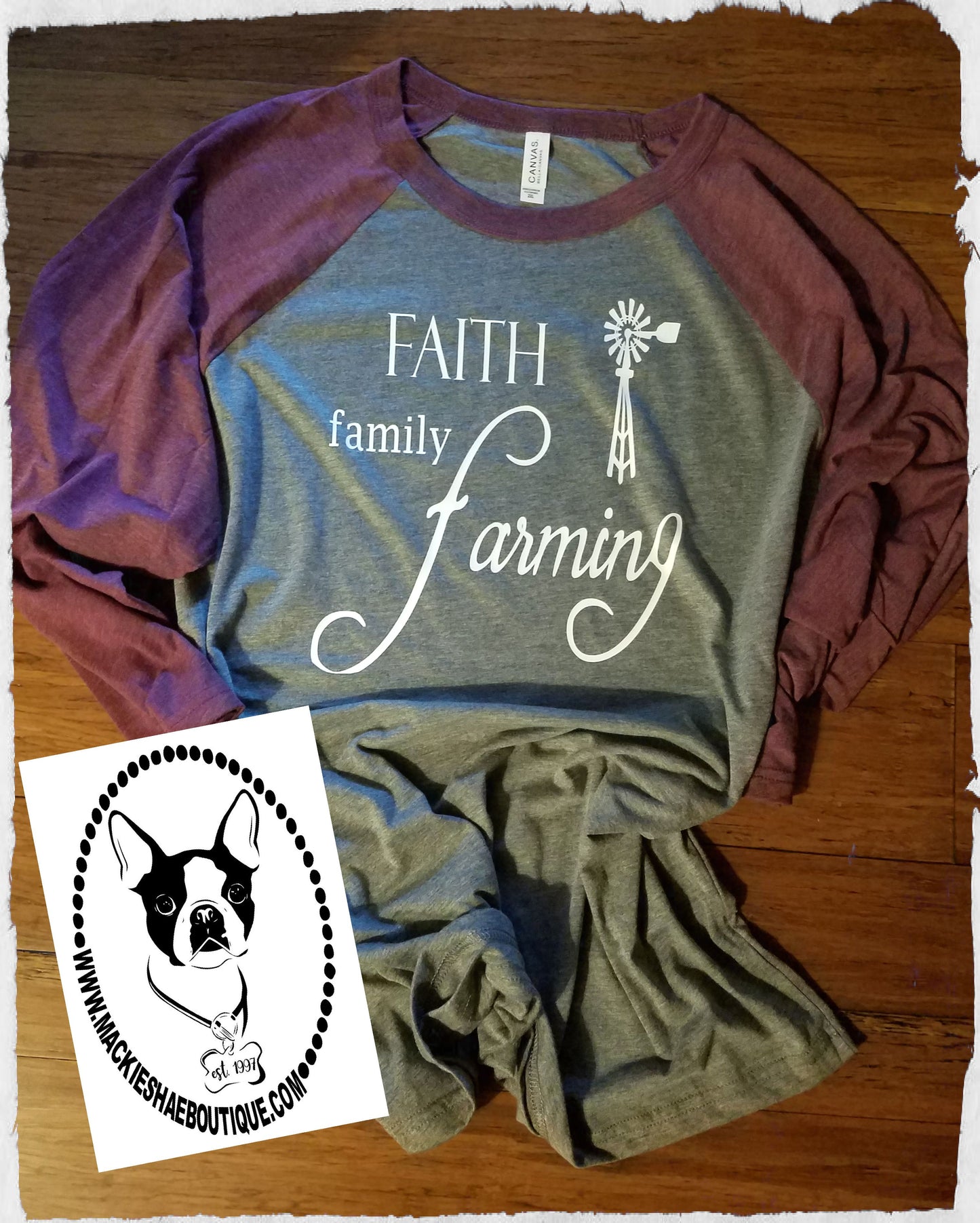 Faith Family Farming Custom Shirt, 3/4 Sleeve