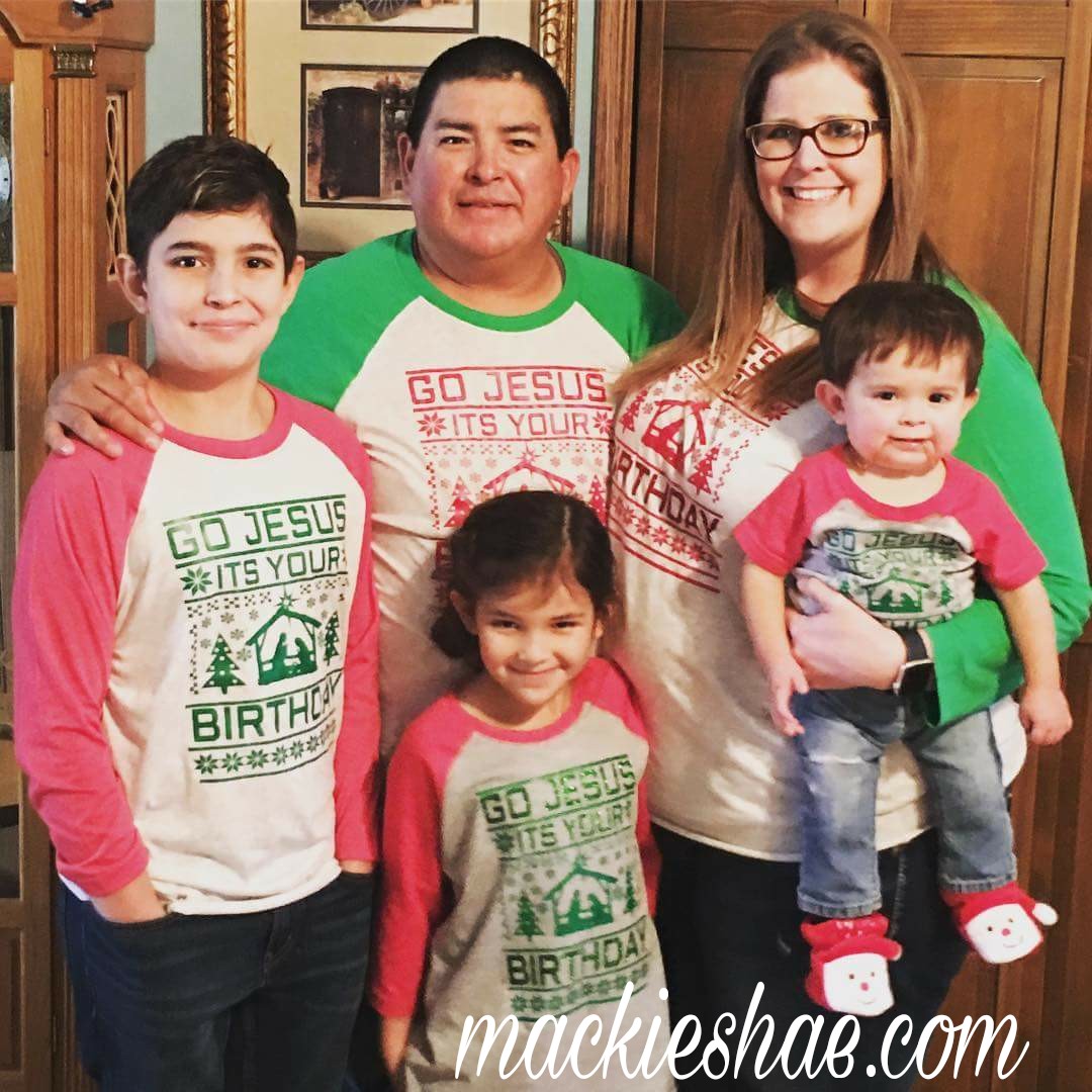 Go Jesus It's Your Birthday Stable Sweater Custom Shirt, 3/4 Sleeve