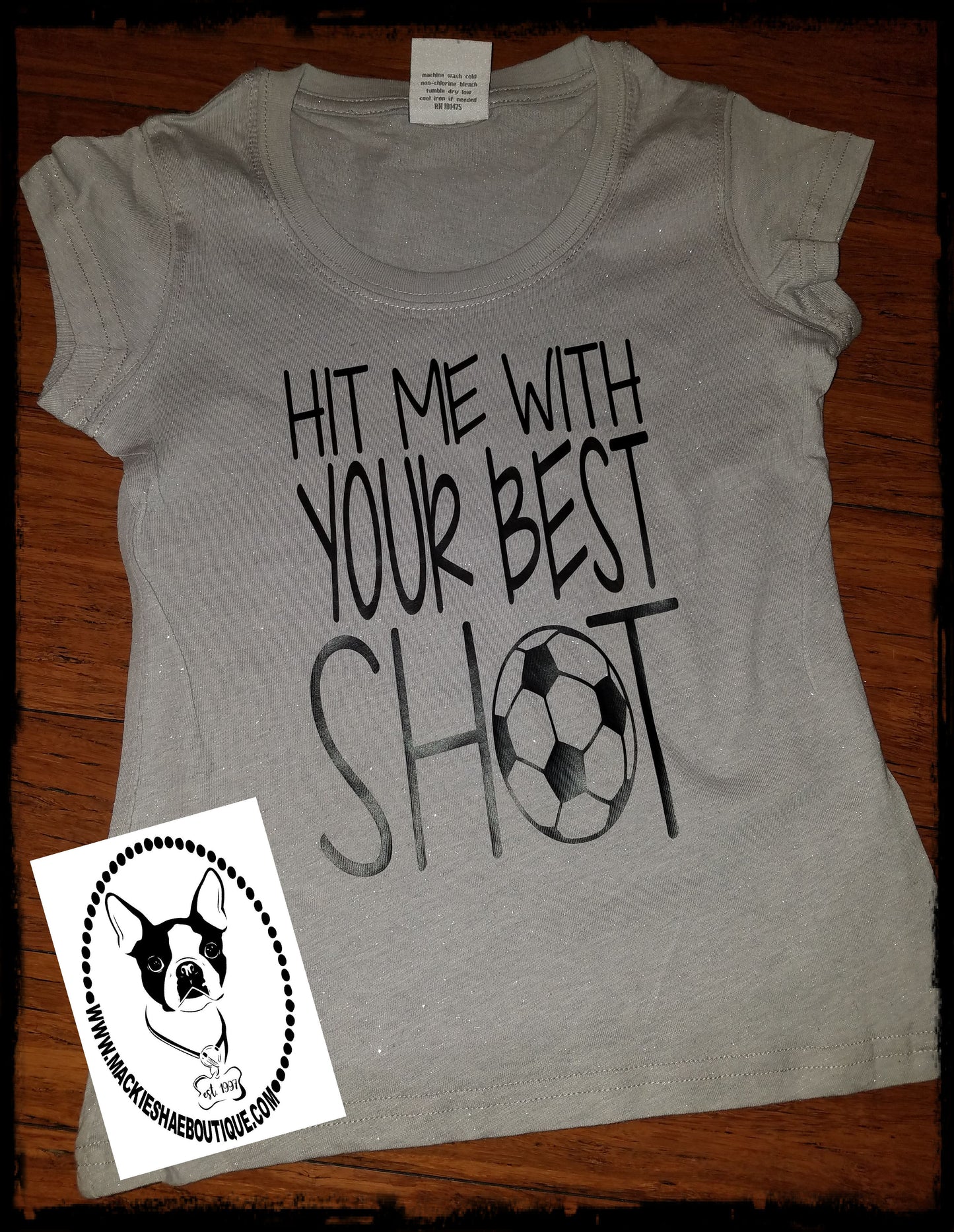 Hit Me with Your Best Shot Custom Shirt for Kids, Glitter Short Sleeve
