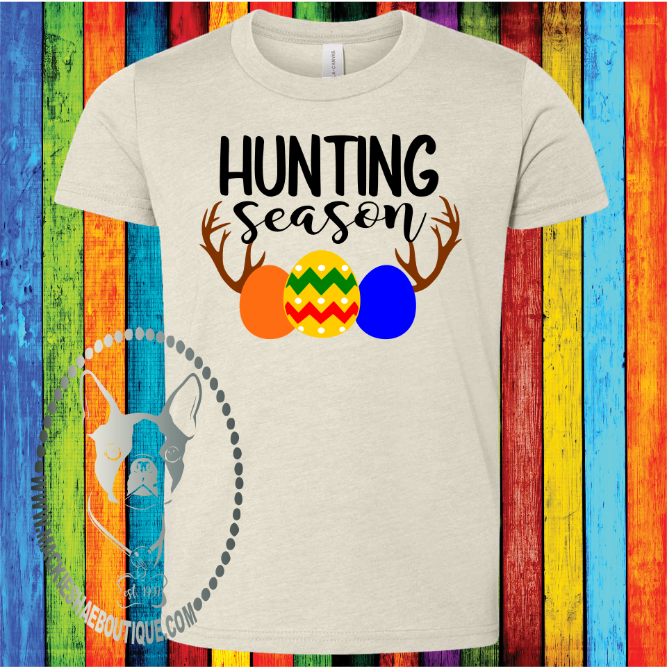 Hunting Season Easter Custom Shirt for Kids, Soft Short Sleeve