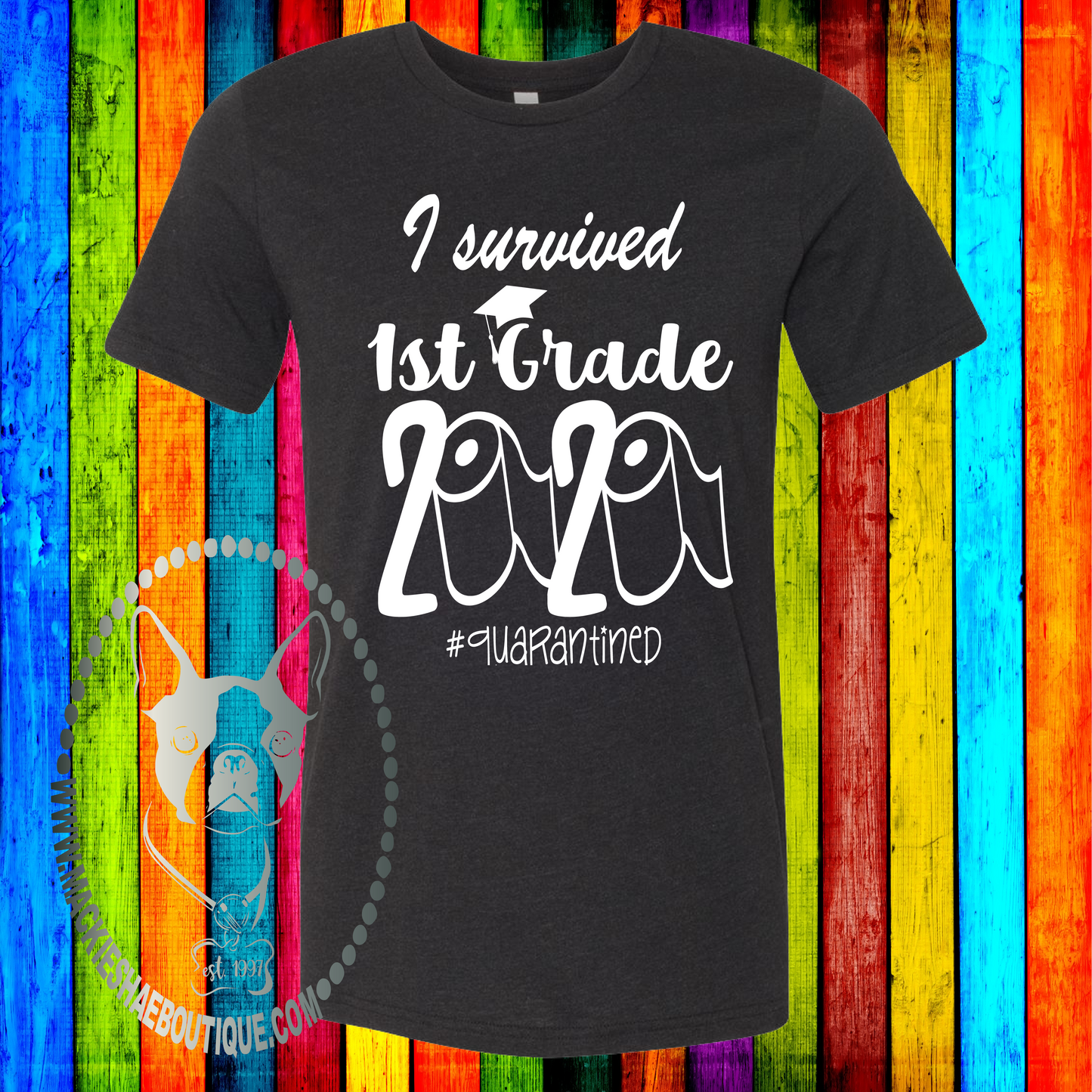 I Survived (Any Grade) 2020 #quarantined Custom Shirt for Kids, Soft Short Sleeve