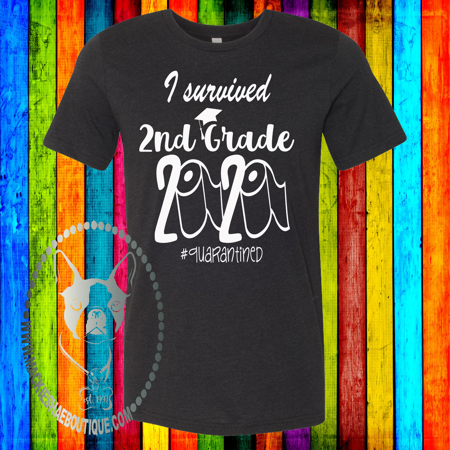 I Survived (Any Grade) 2020 #quarantined Custom Shirt for Kids, Soft Short Sleeve
