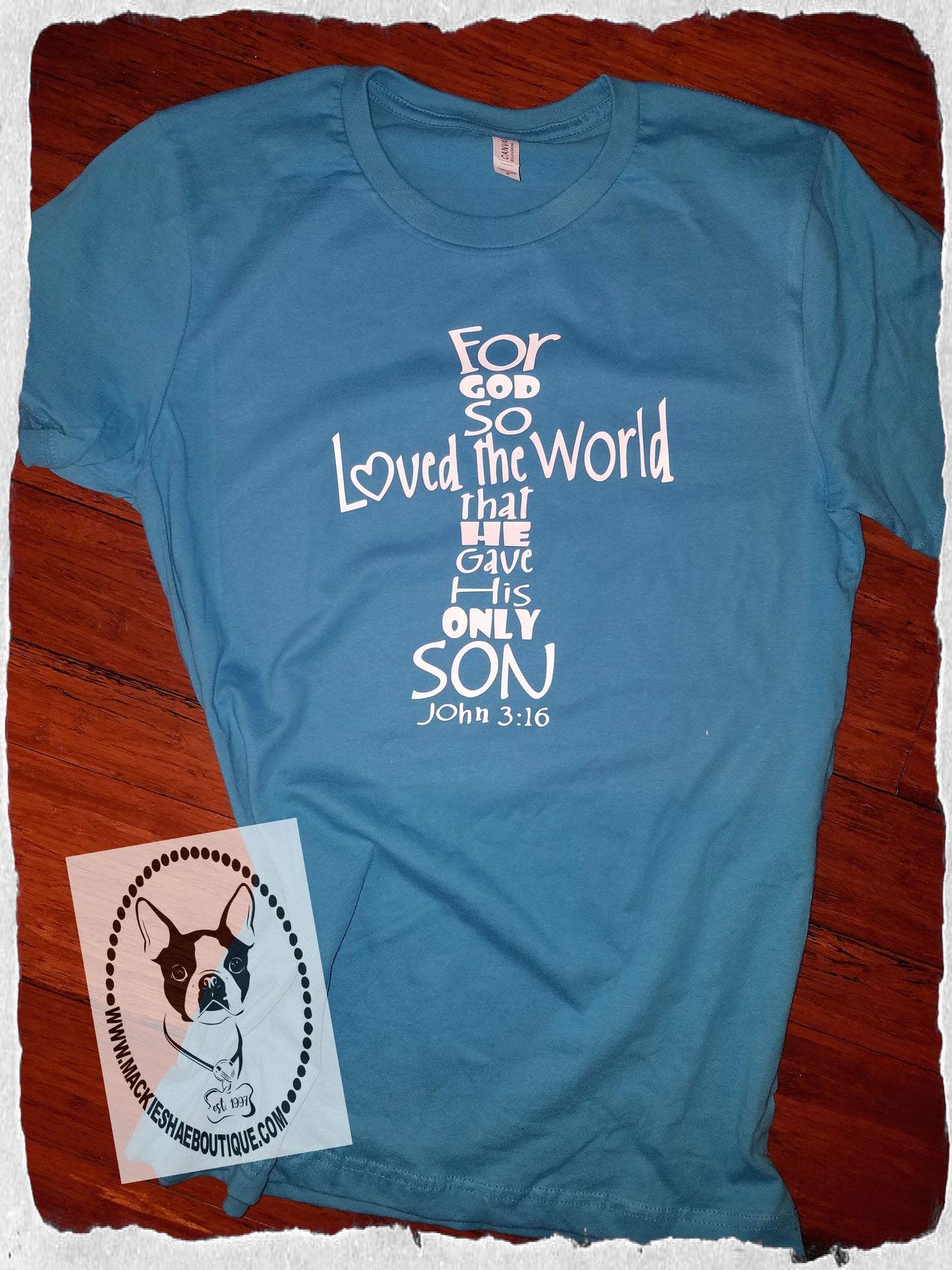 John 3:16 Cross Custom Shirt, Short Sleeve