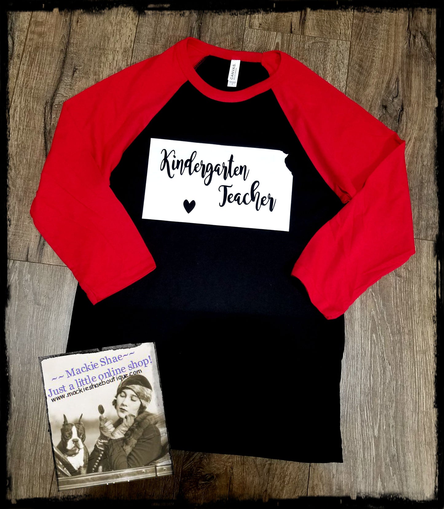 Kansas Teacher Custom Shirt (Pick any state, town, and grade), 3/4 Sleeve