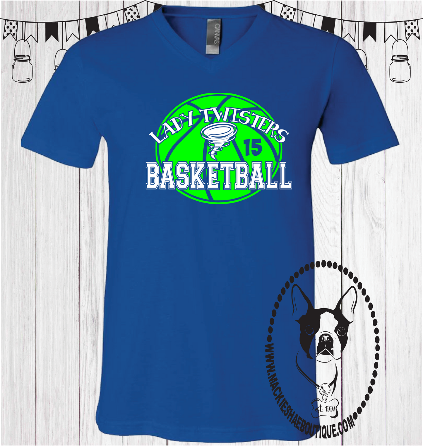 Lady Twisters Basketball Custom Shirt, Short Sleeve (3 Design Options)