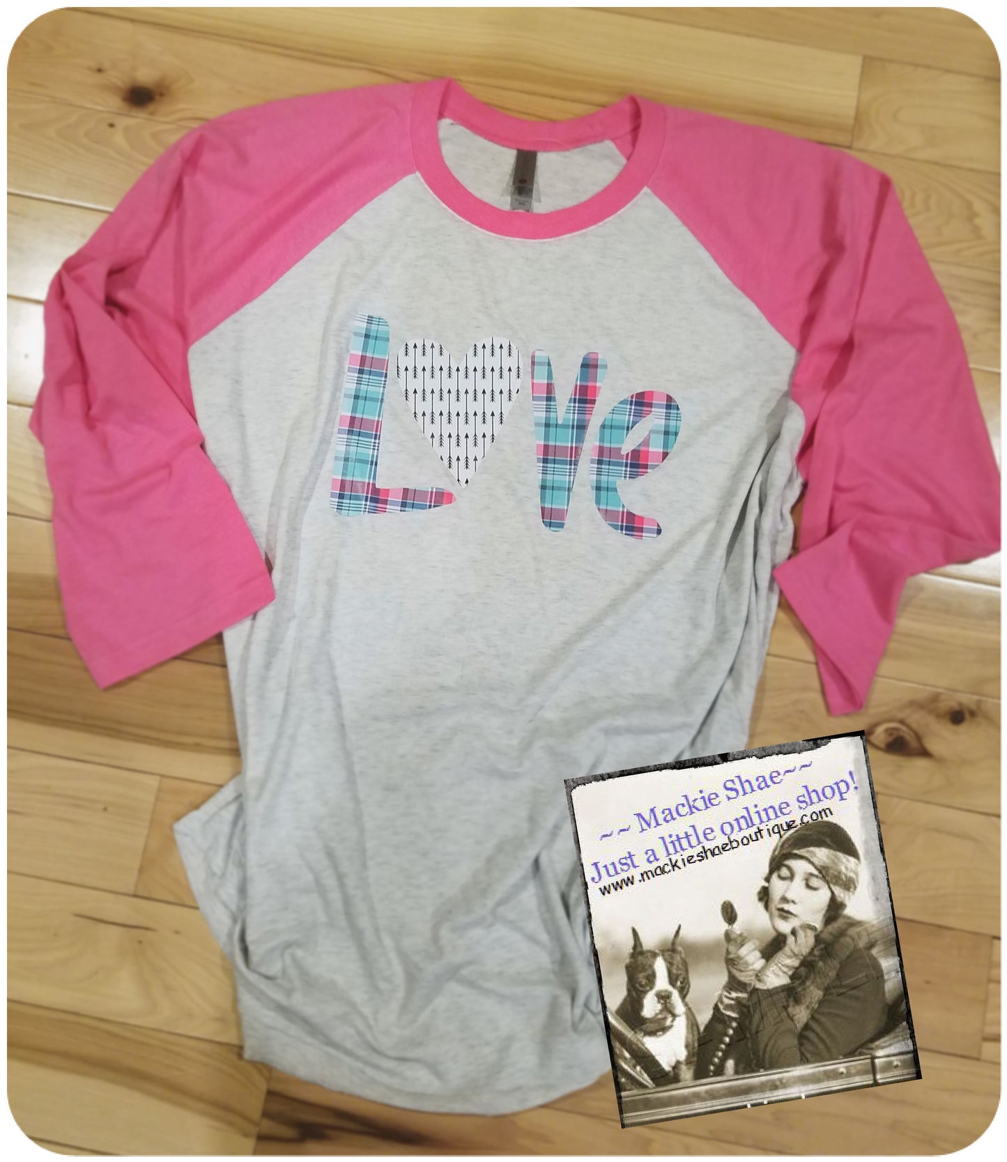 LOVE Custom Shirt, 3/4 Sleeve for Adults