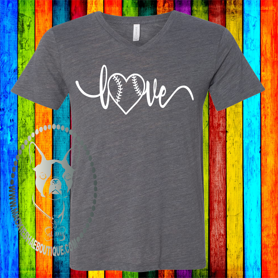 Baseball Softball Love Custom Shirt, Soft Short Sleeve