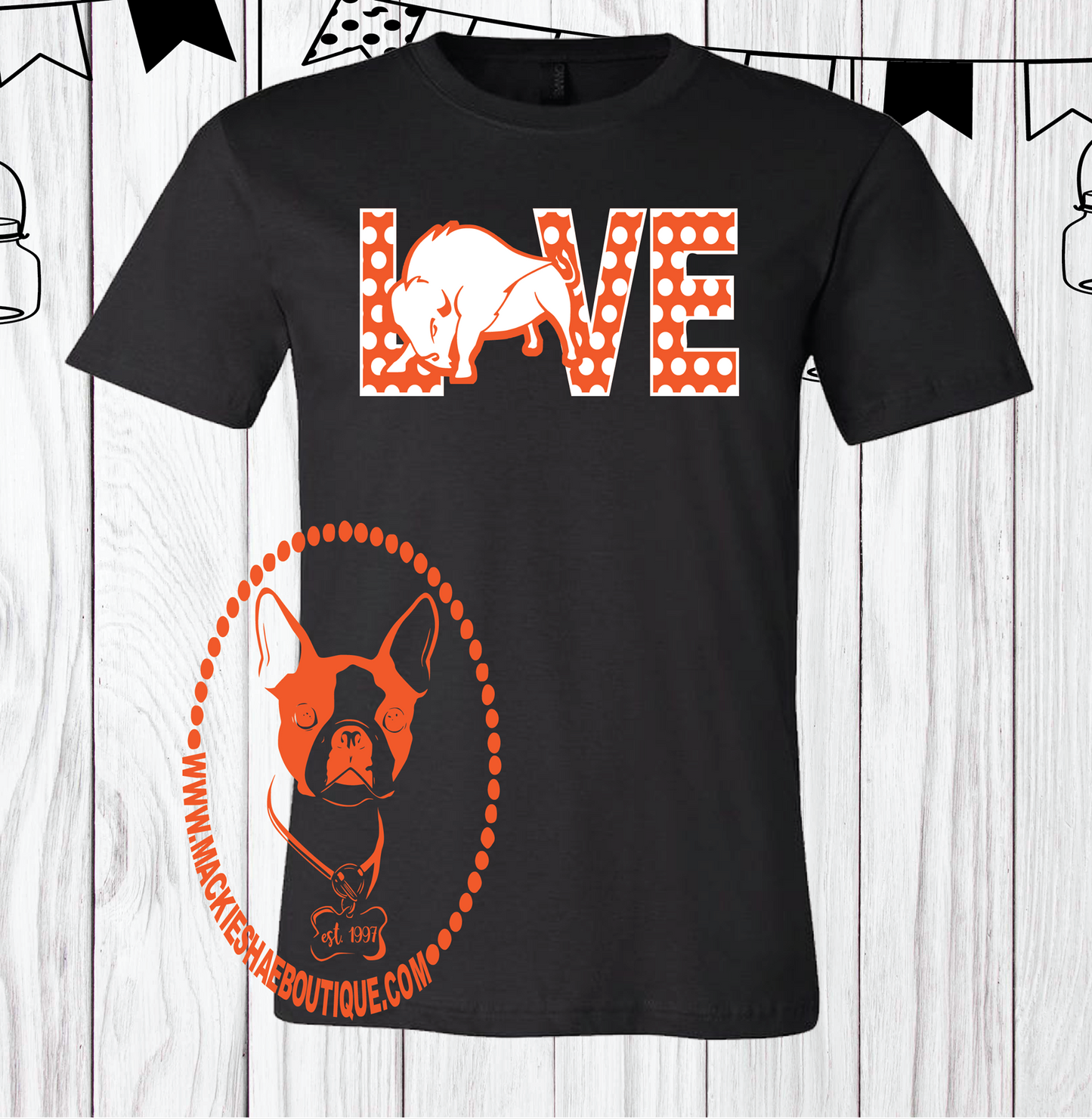 Love Bison Polka Dot Custom Shirt, Short Sleeve
