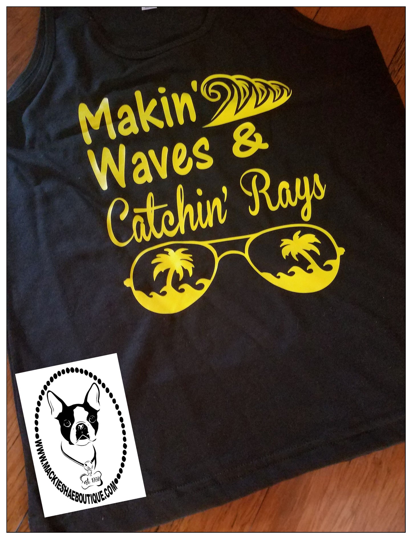 Makin' Waves and Catchin' Rays Custom Shirt for Kids, Soft Tank