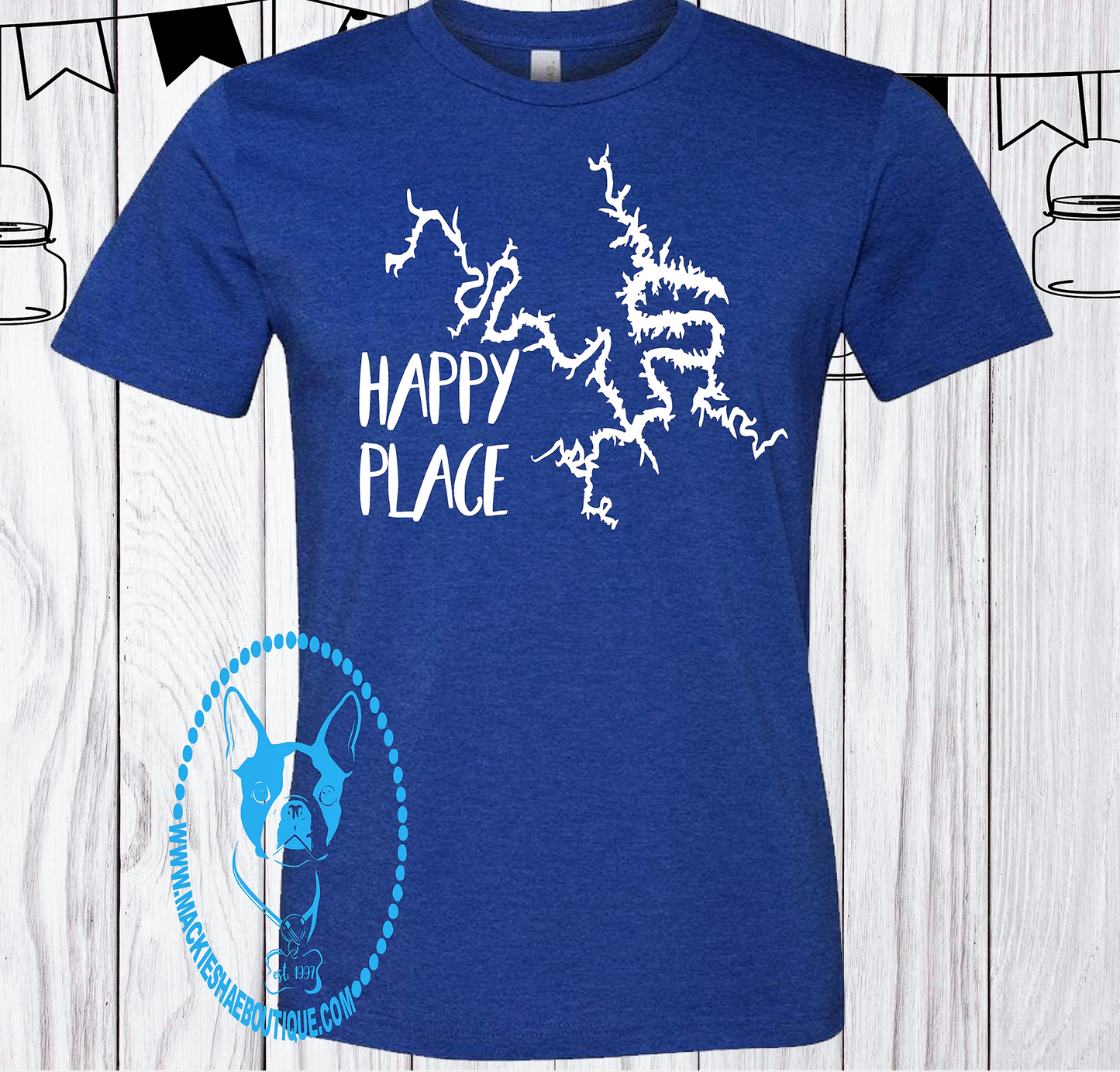 My Happy Place, Lake of the Ozarks Custom Shirt, Soft Short Sleeve