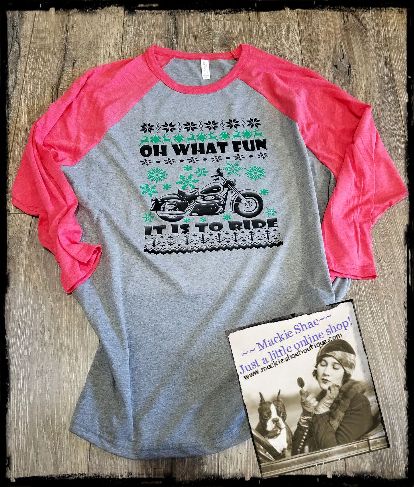 Oh What Fun... It is to Ride Custom Shirt, 3/4 Sleeve