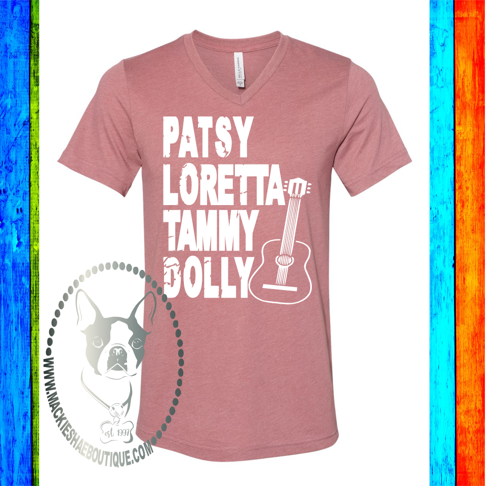 Patsy, Loretta, Tammy, and Dolly Custom Shirt, Short-Sleeve