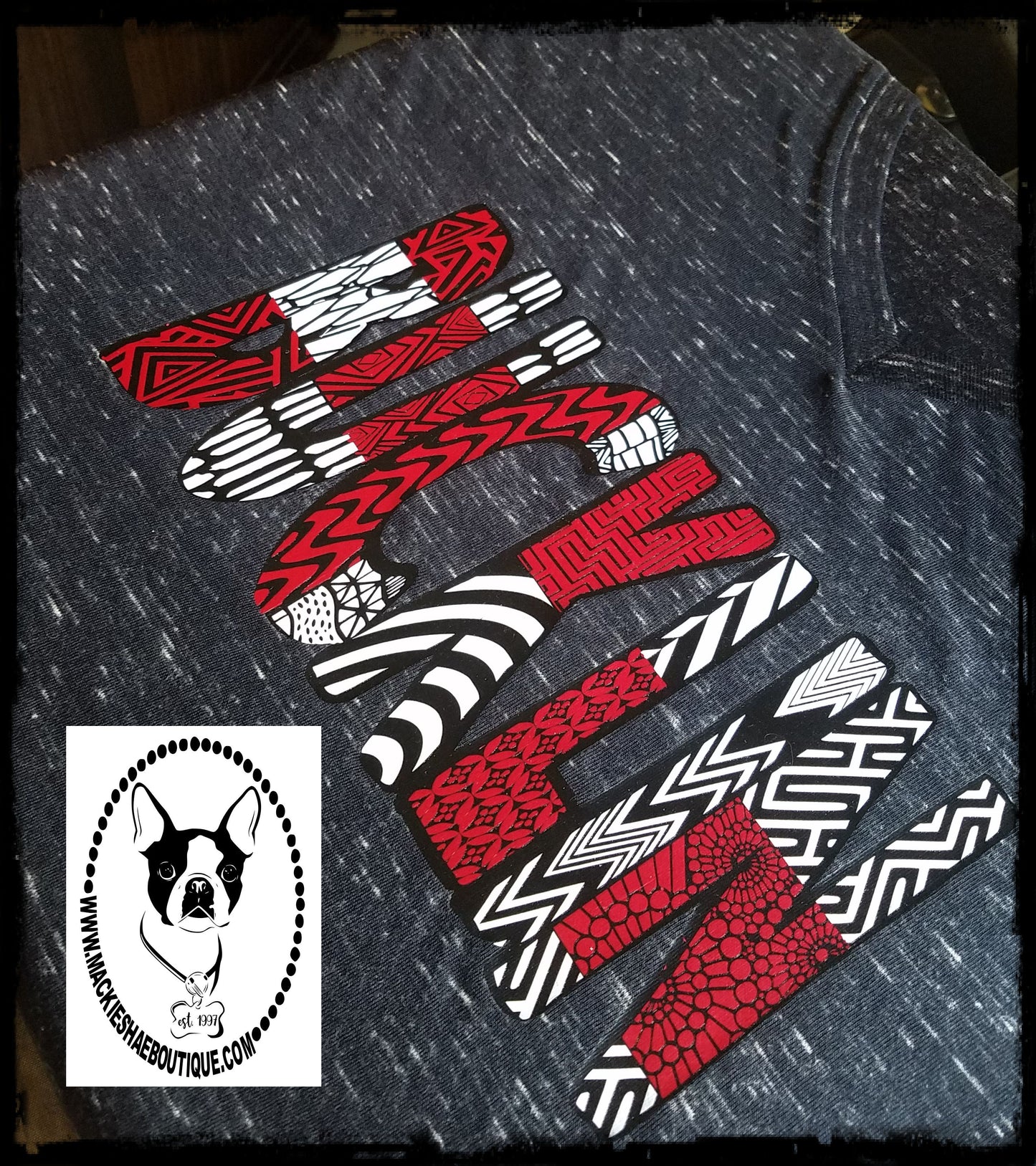 Bucklin Patterned Custom Shirt (with or without heart), Short-Sleeve