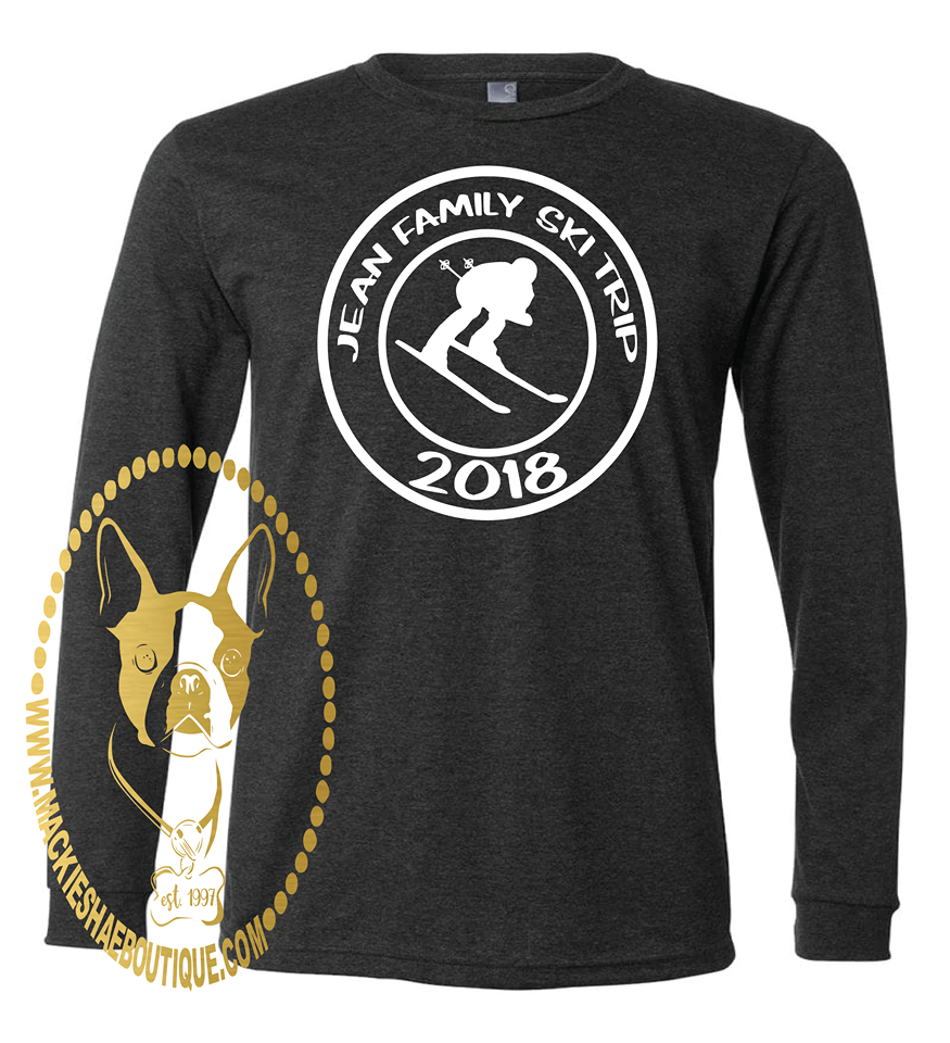 Personalized Ski Trip Custom Shirt, Soft Long Sleeve Tee