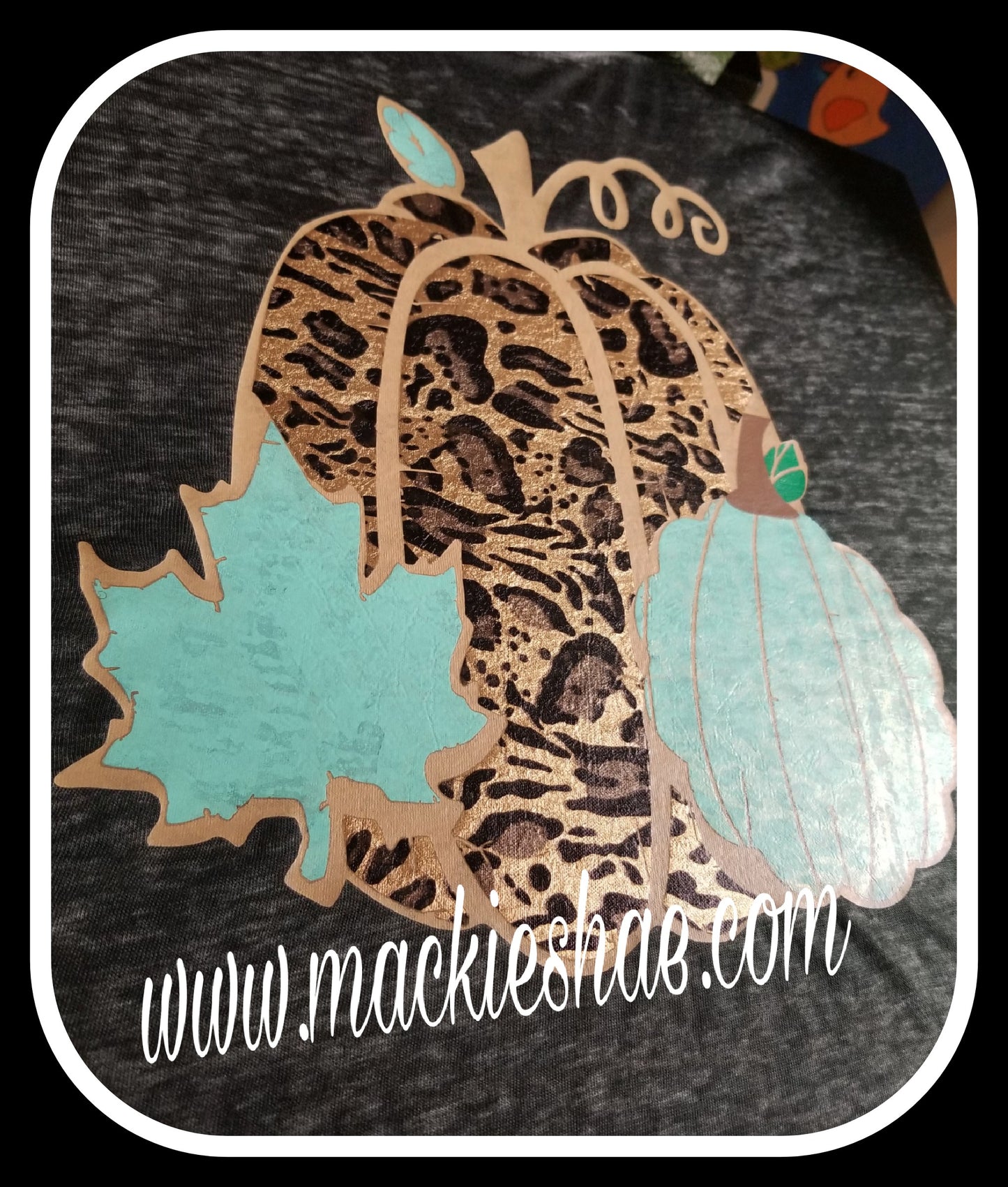 Leopard And Mint Pumpkin Custom Shirt, Short Sleeve