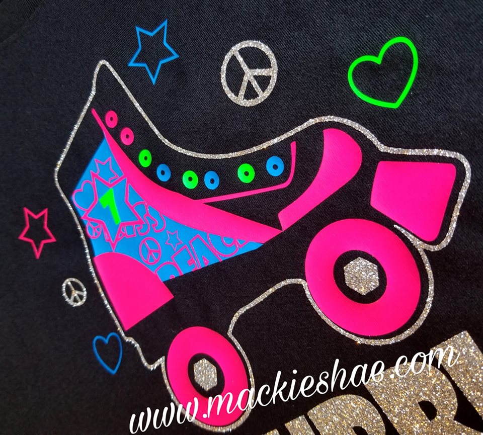 Roller Skate Personalized Birthday Custom Shirt for Kids, Short Sleeve