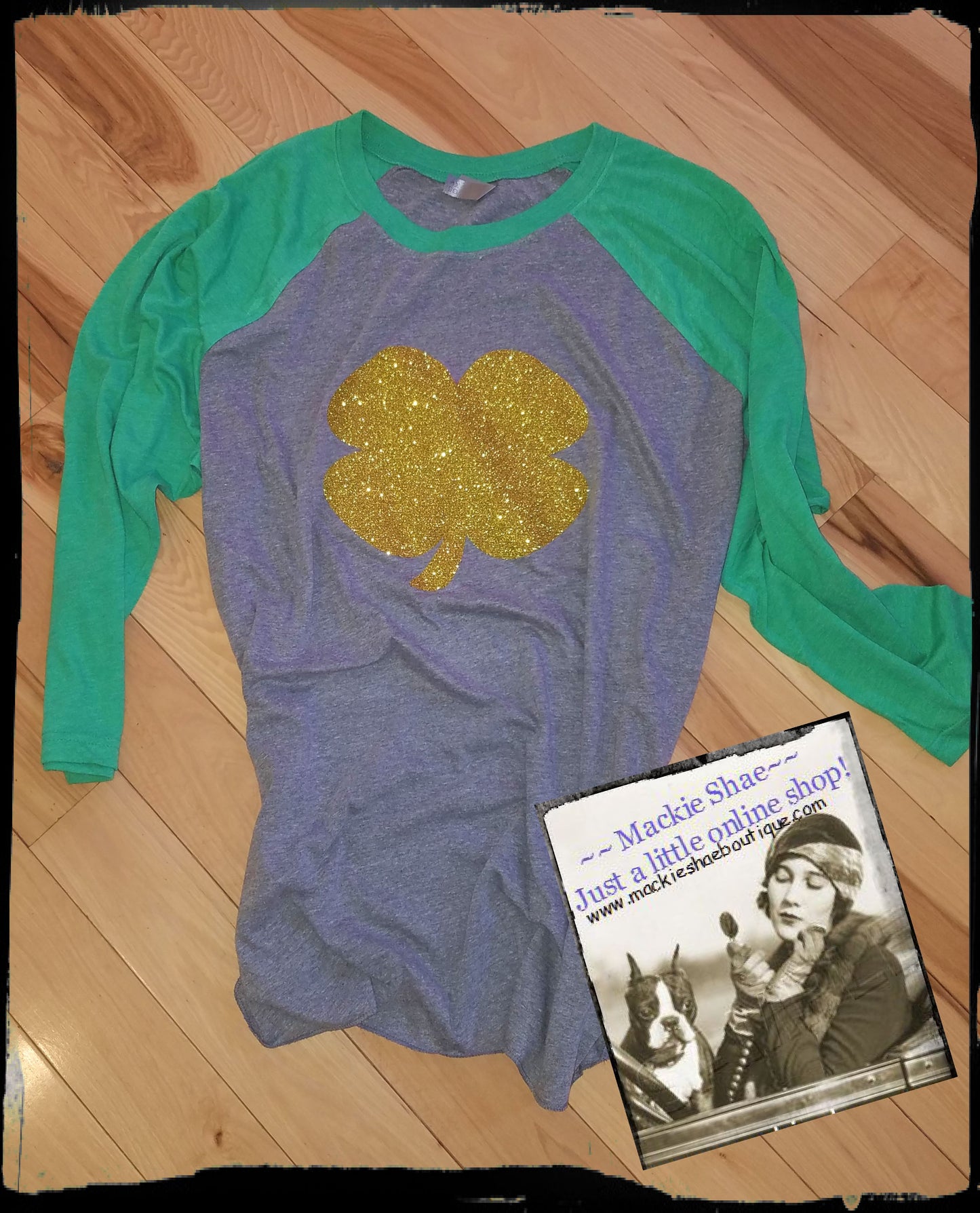 Shamrock Custom Shirt, 3/4 Sleeve