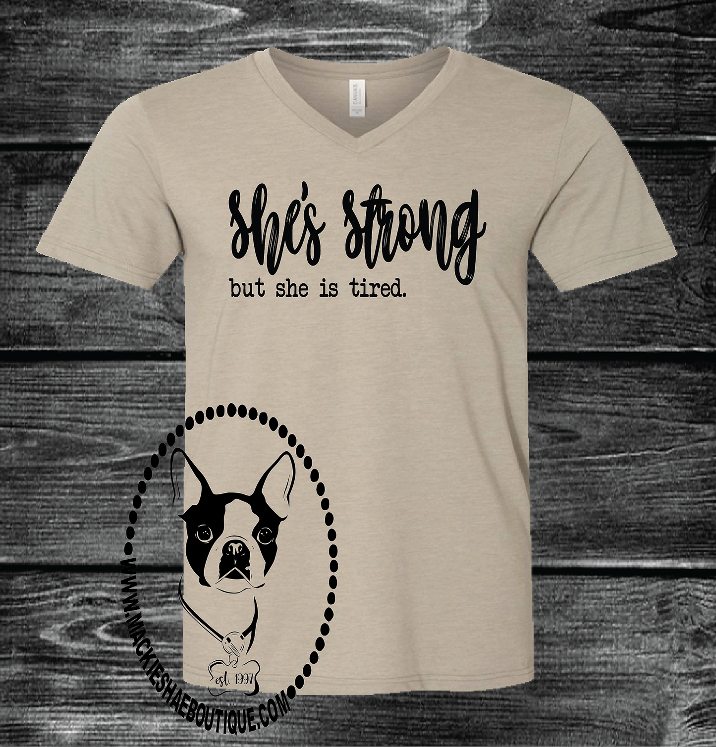 She's Strong but She is Tired Custom Shirt, Short Sleeve